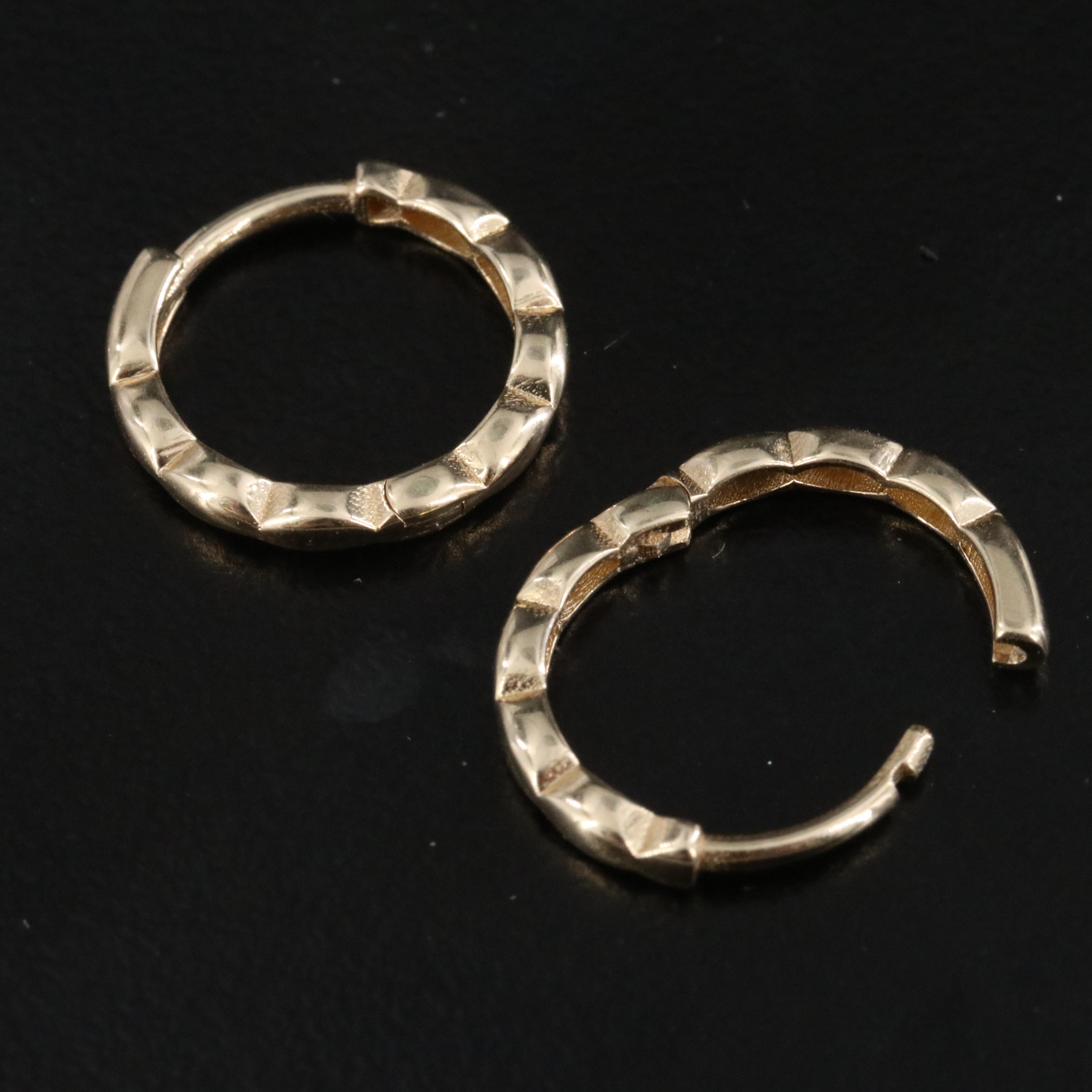 14K Huggie Hoops