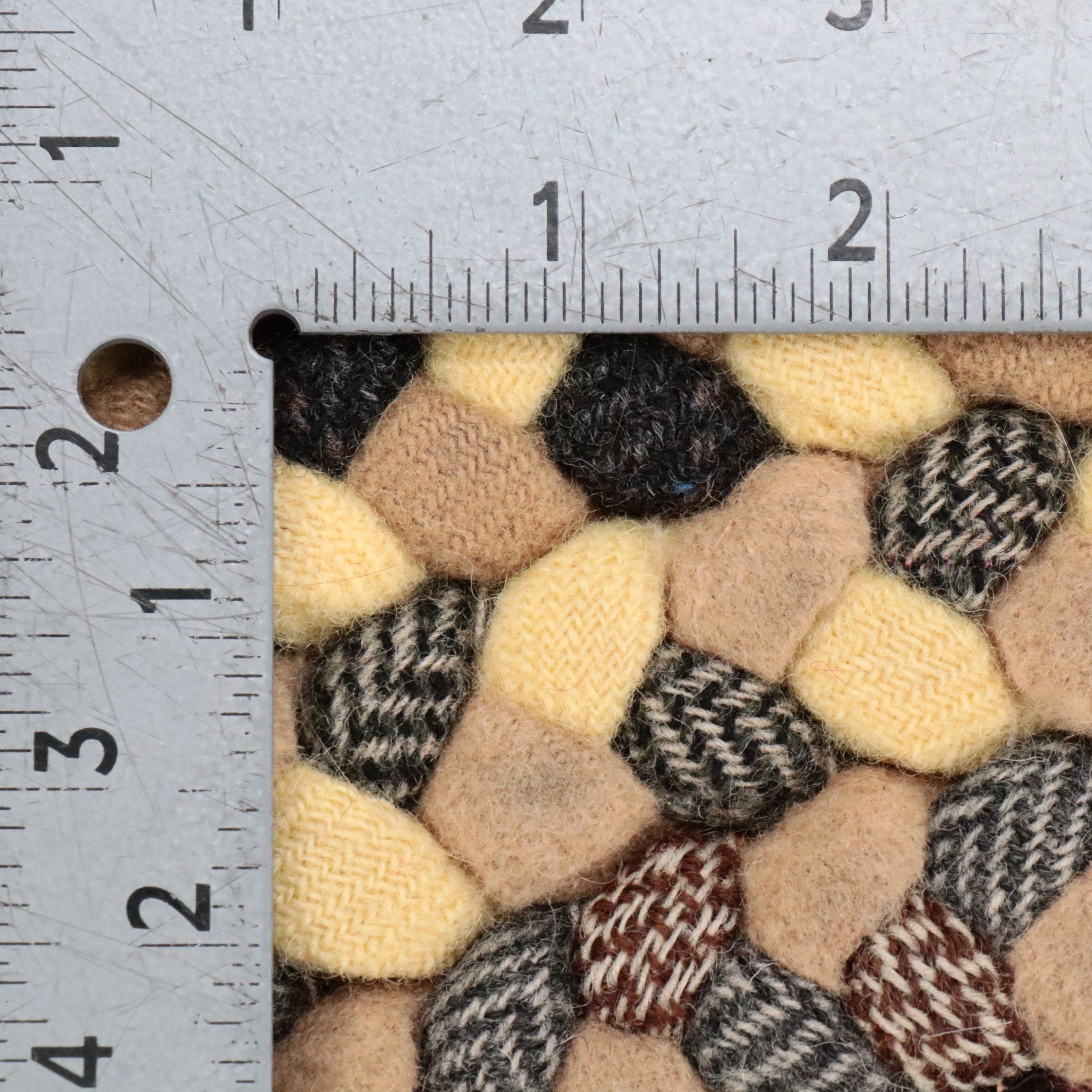 Two Oval Handmade Braided Accent Rugs