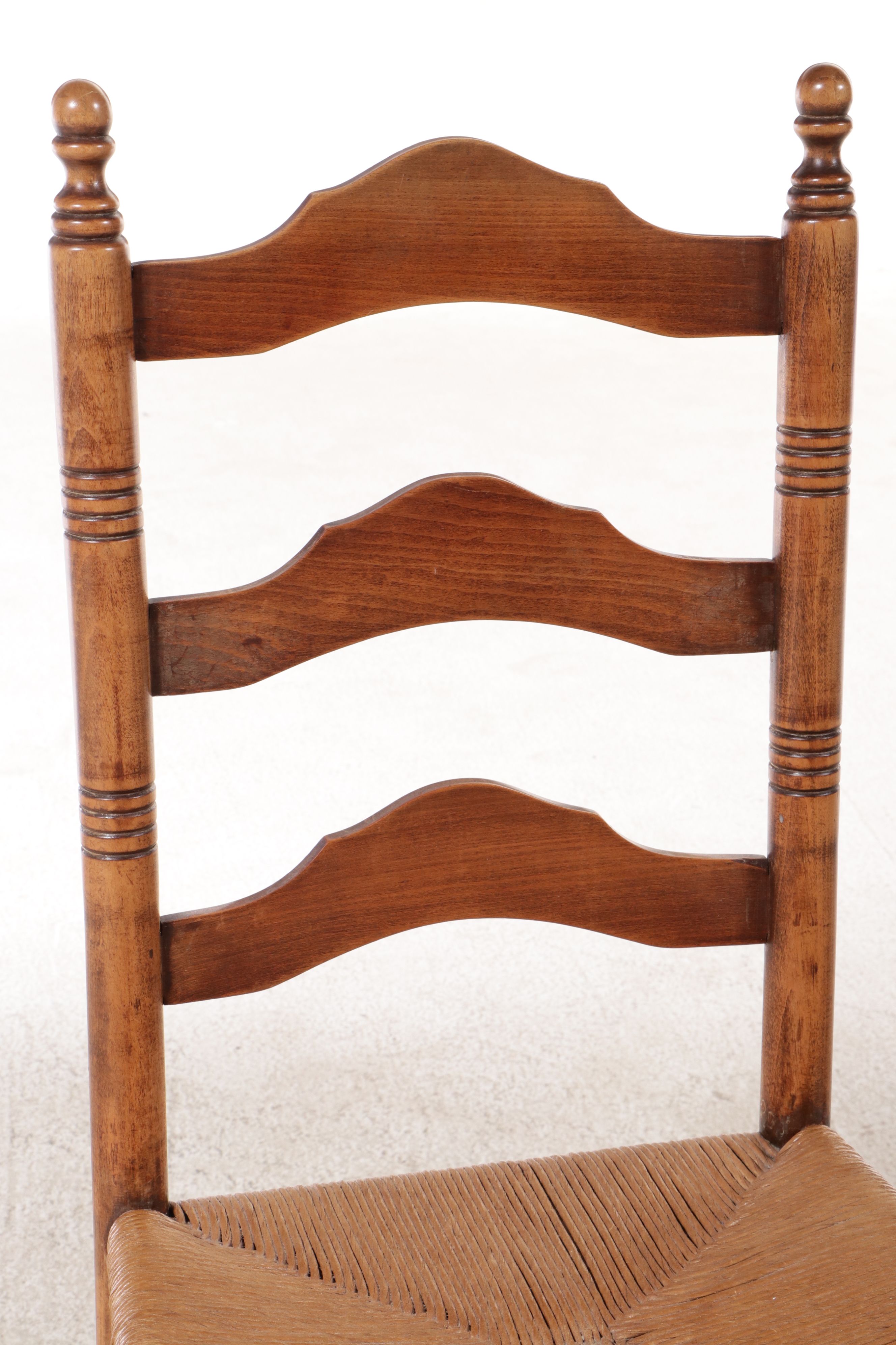 Two Early American Style Side Chairs with Footstool