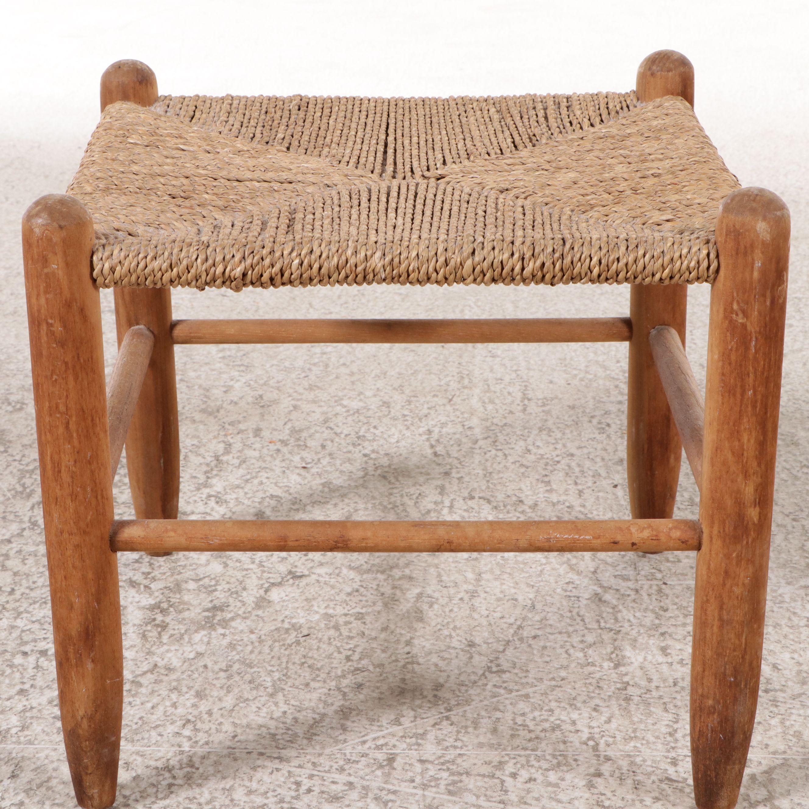 Two Early American Style Side Chairs with Footstool