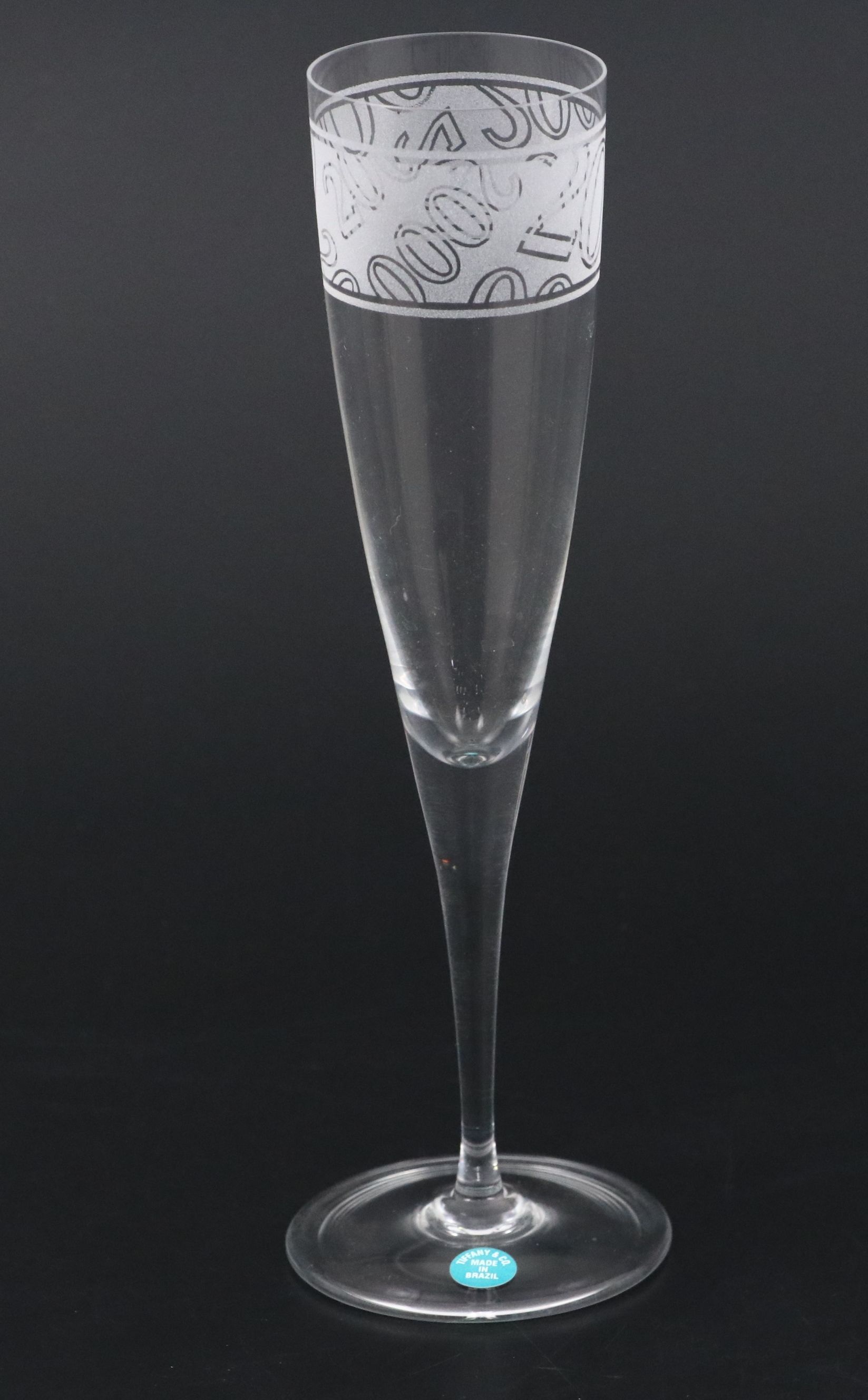 Tiffany & Co. Millennium Etched Crystal Champagne Flutes