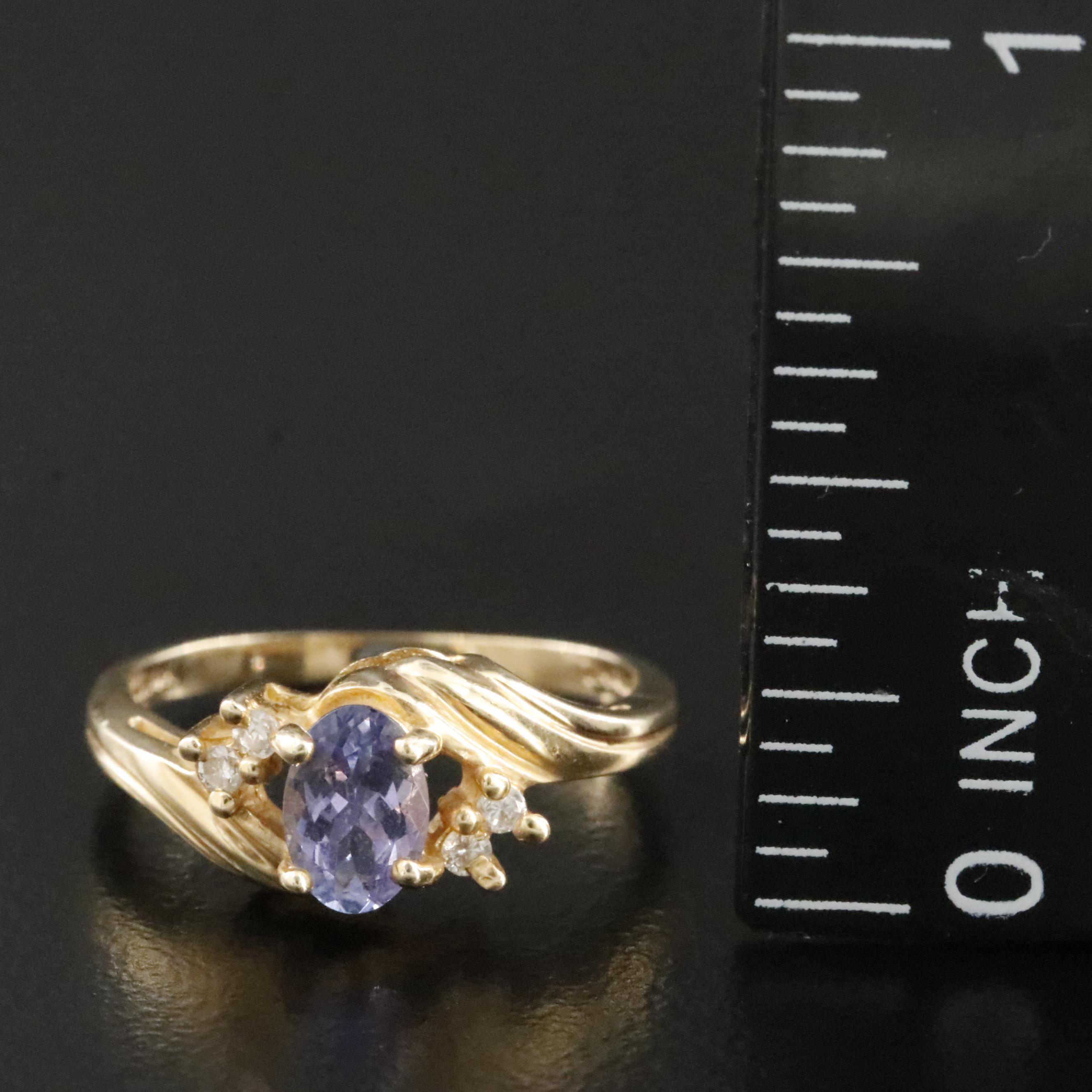14K Tanzanite and Diamond Ring