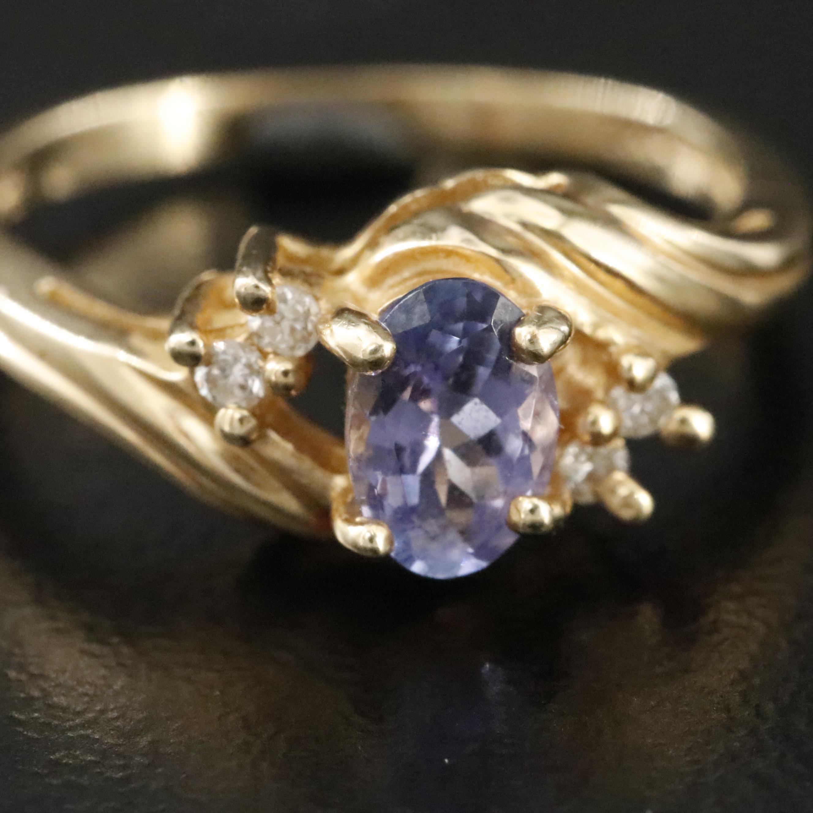 14K Tanzanite and Diamond Ring