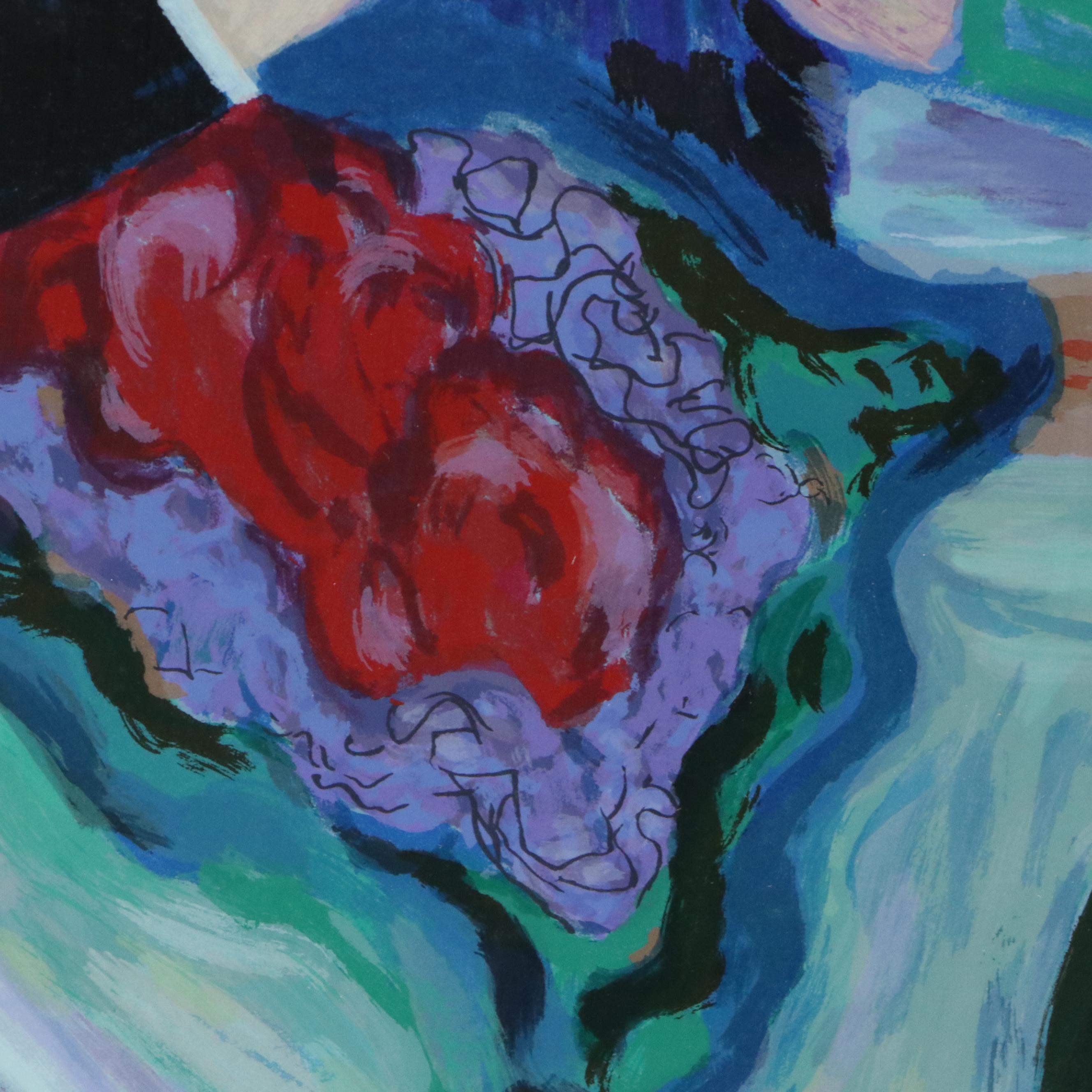 Barbara Wood Serigraph "Dinner for Two"