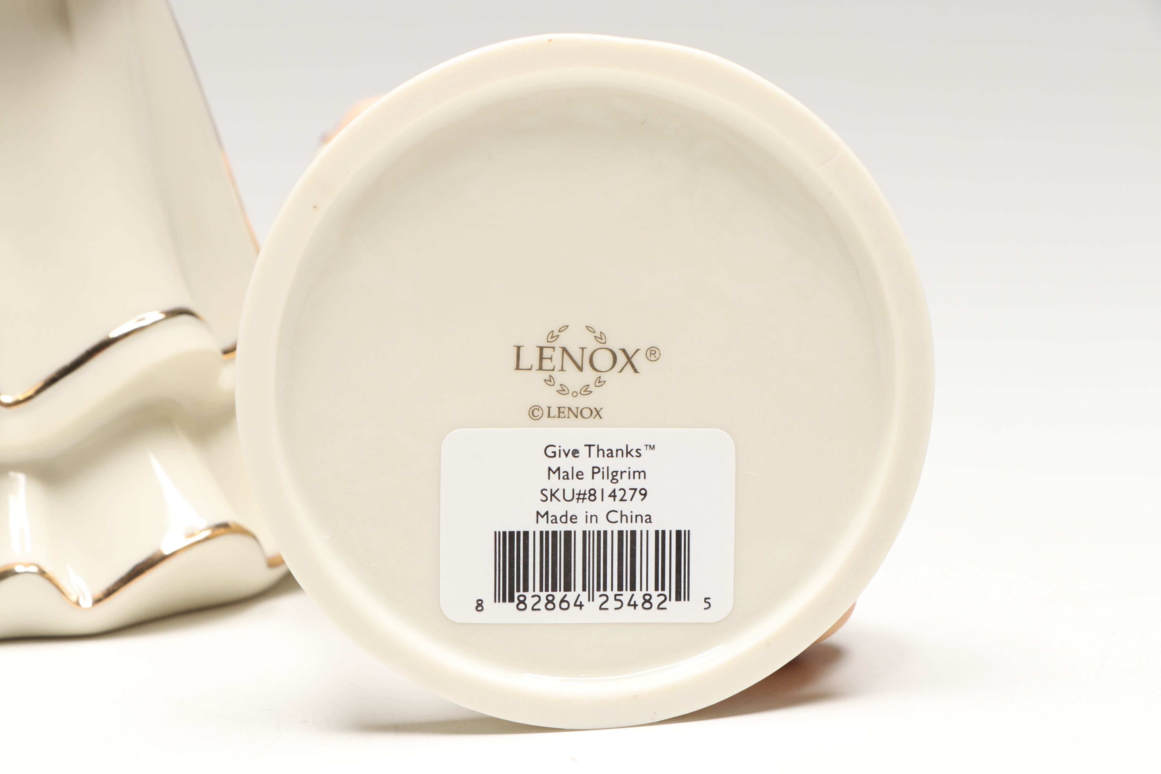 Lenox "Give Thanks," "Harvest Bounty," and "Little Pilgrim" Porcelain Figurines