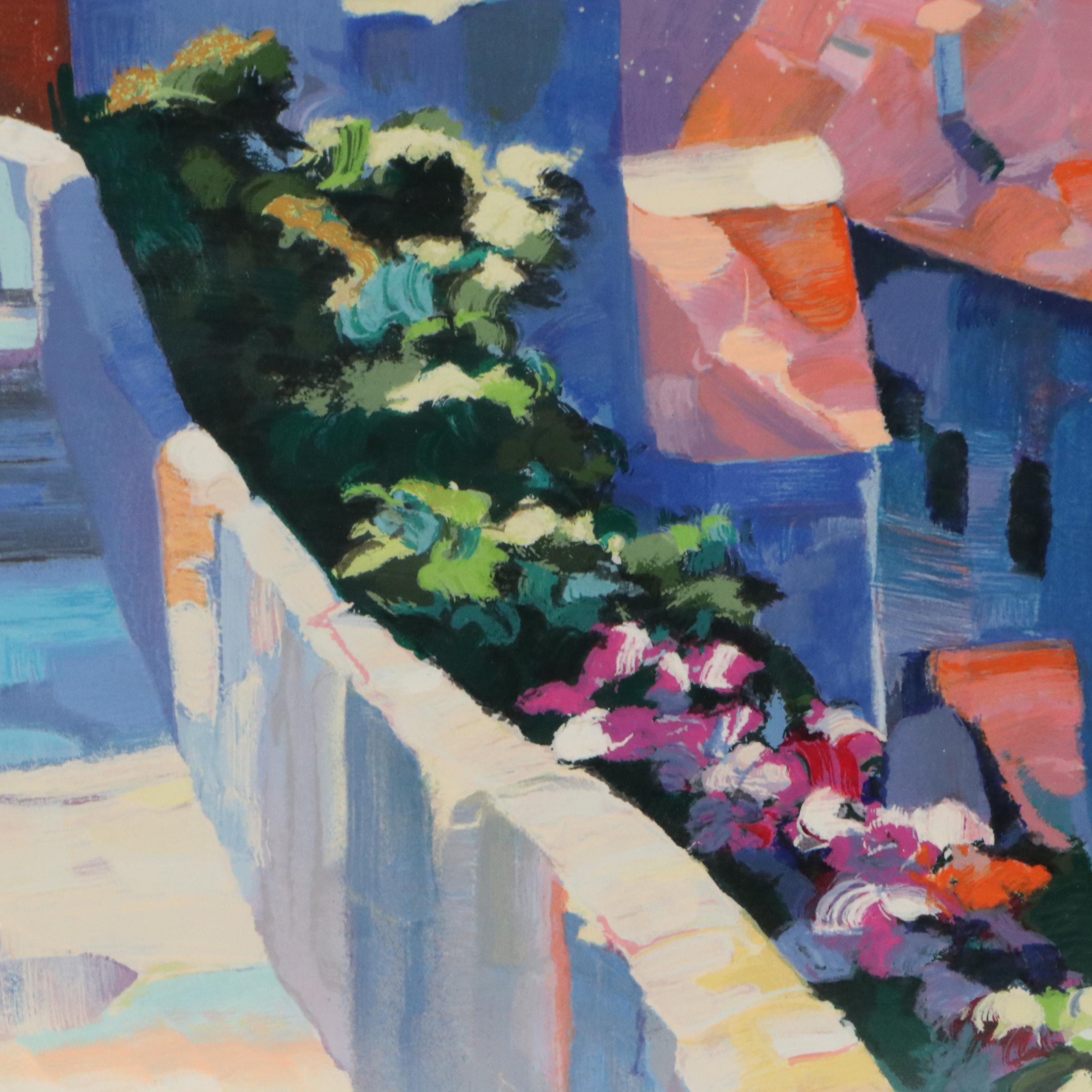 Howard Behrens Coastal Landscape Serigraph "Provence"