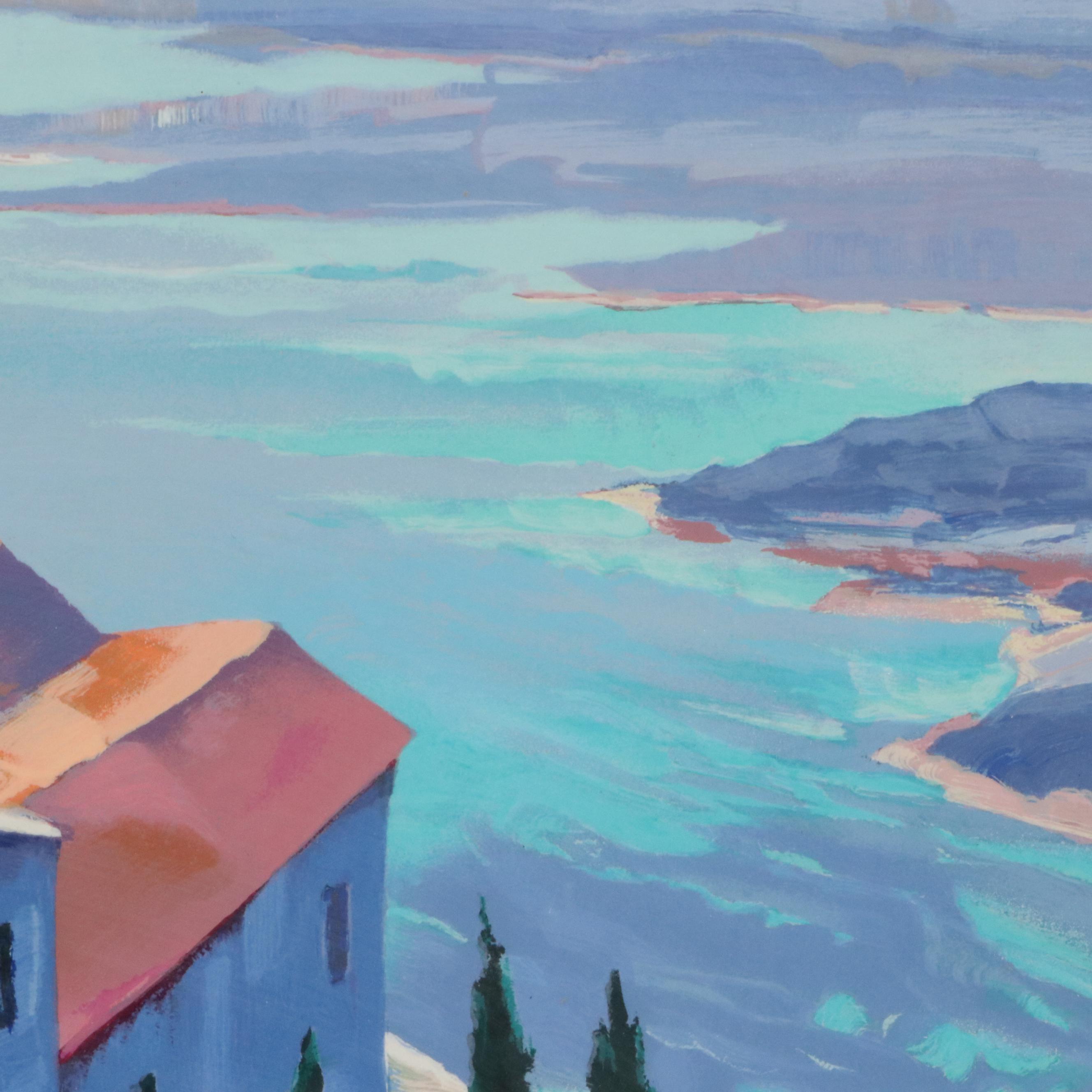 Howard Behrens Coastal Landscape Serigraph "Provence"