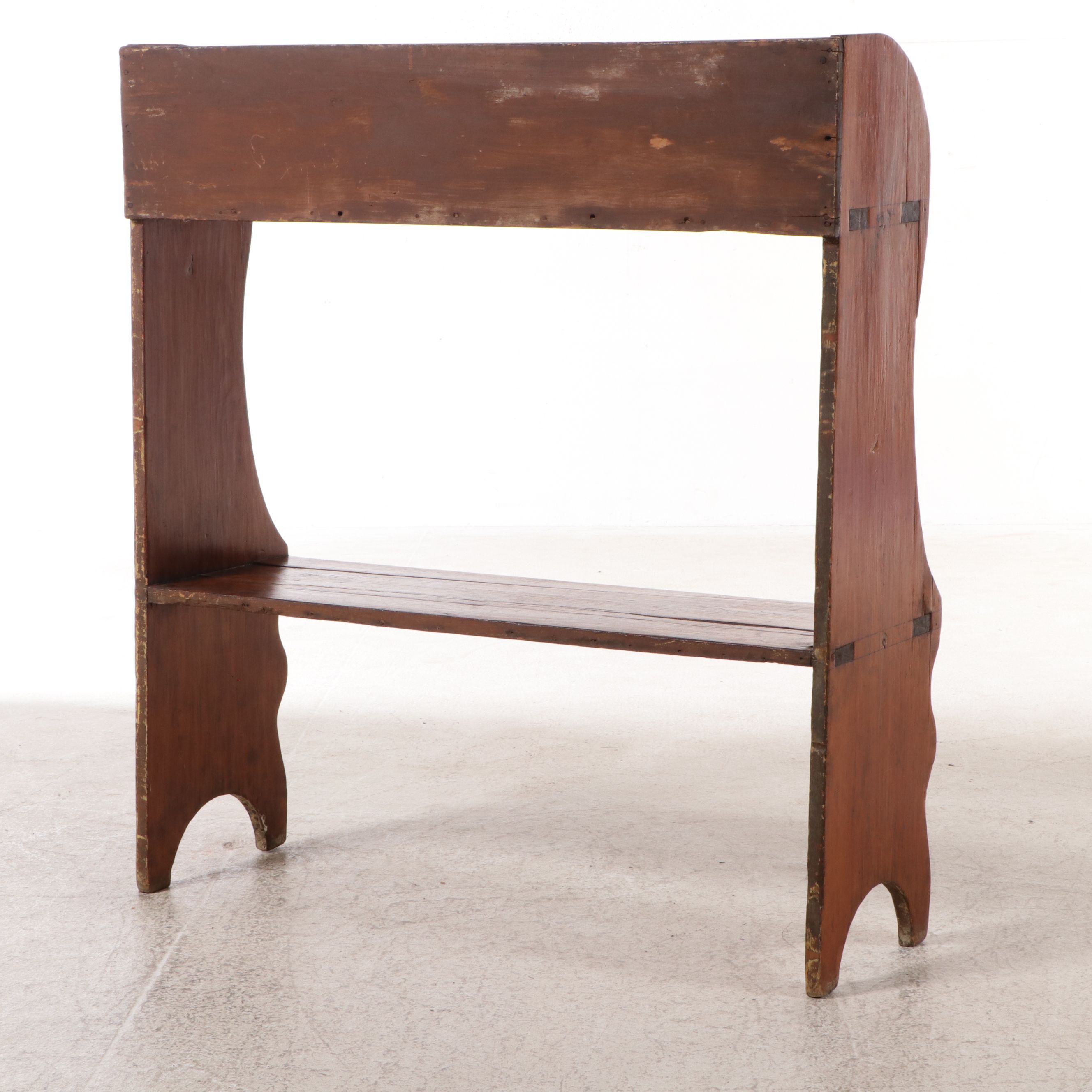 Rustic Boot-Jack Style Two-Tier Bucket Bench, 19th Century
