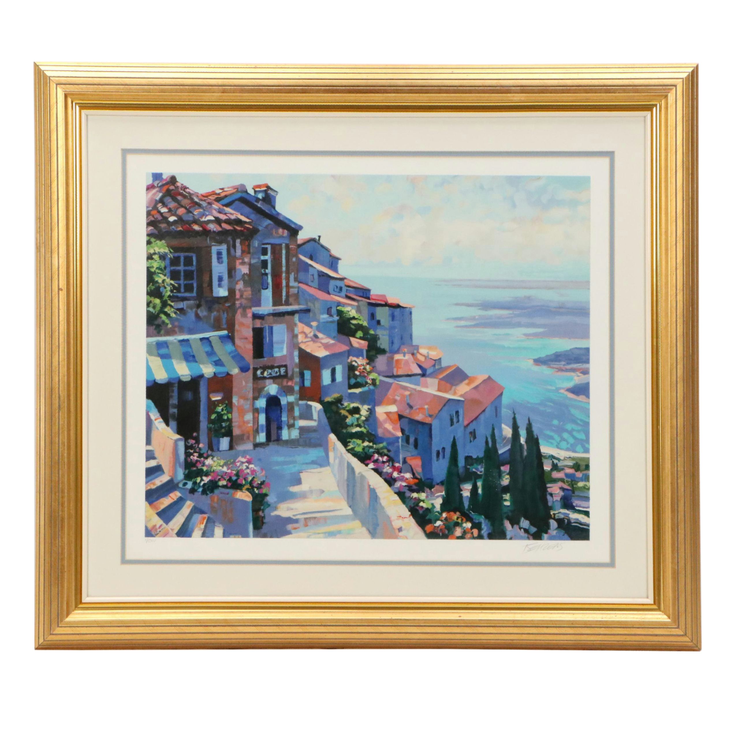 Howard Behrens Coastal Landscape Serigraph "Provence"