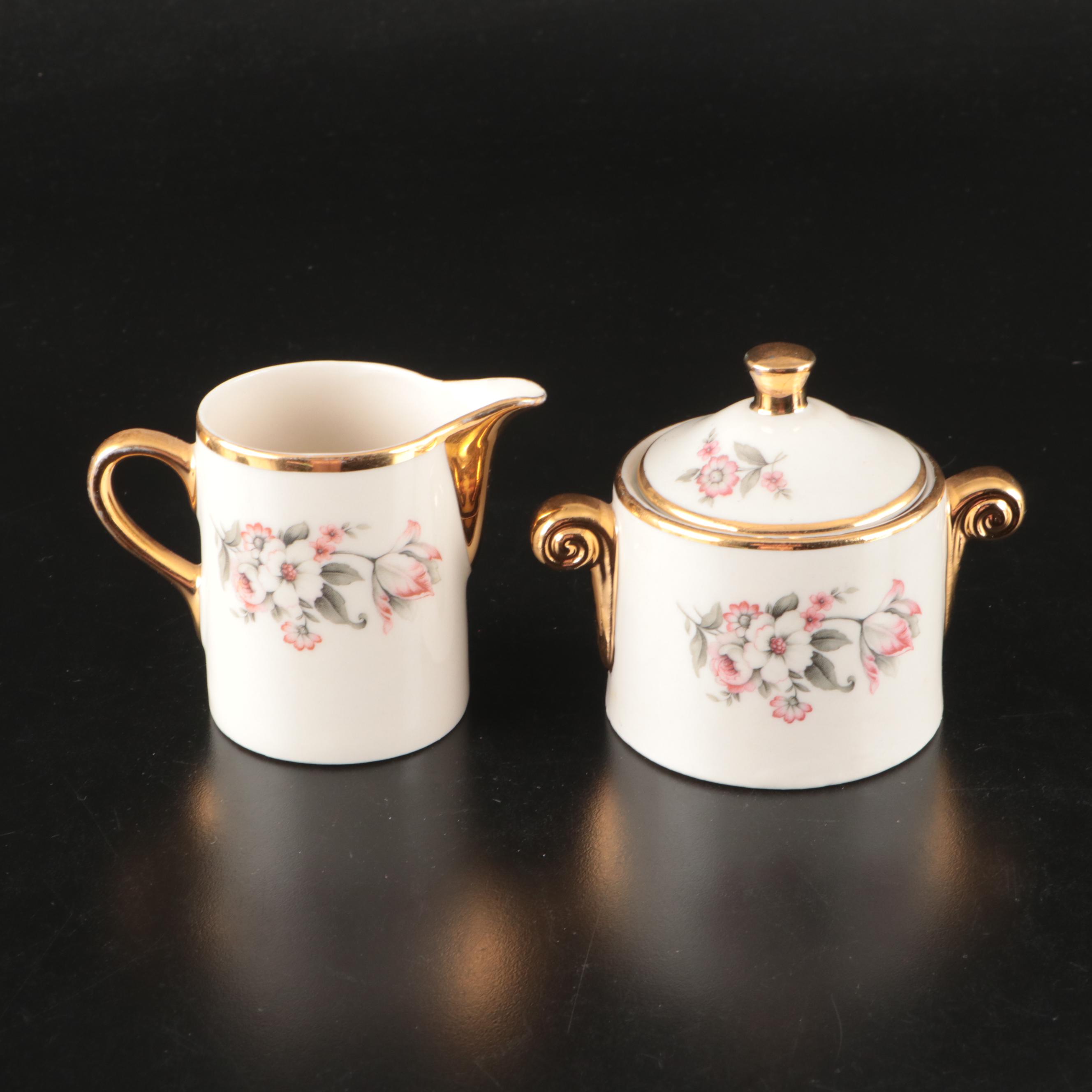 Lenox Teacup and Saucer with Other Porcelain Tableware, 20th Century