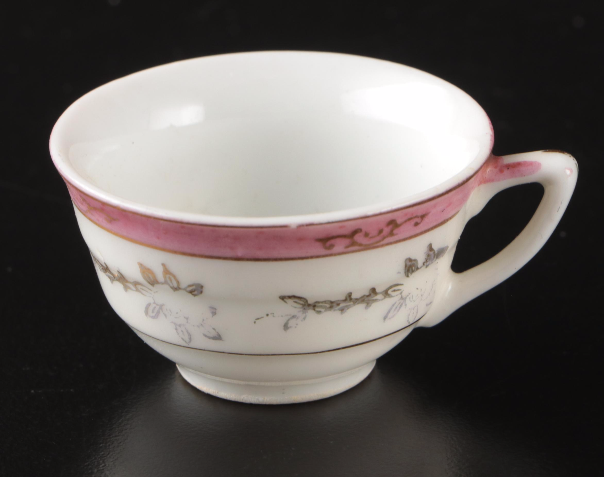Lenox Teacup and Saucer with Other Porcelain Tableware, 20th Century