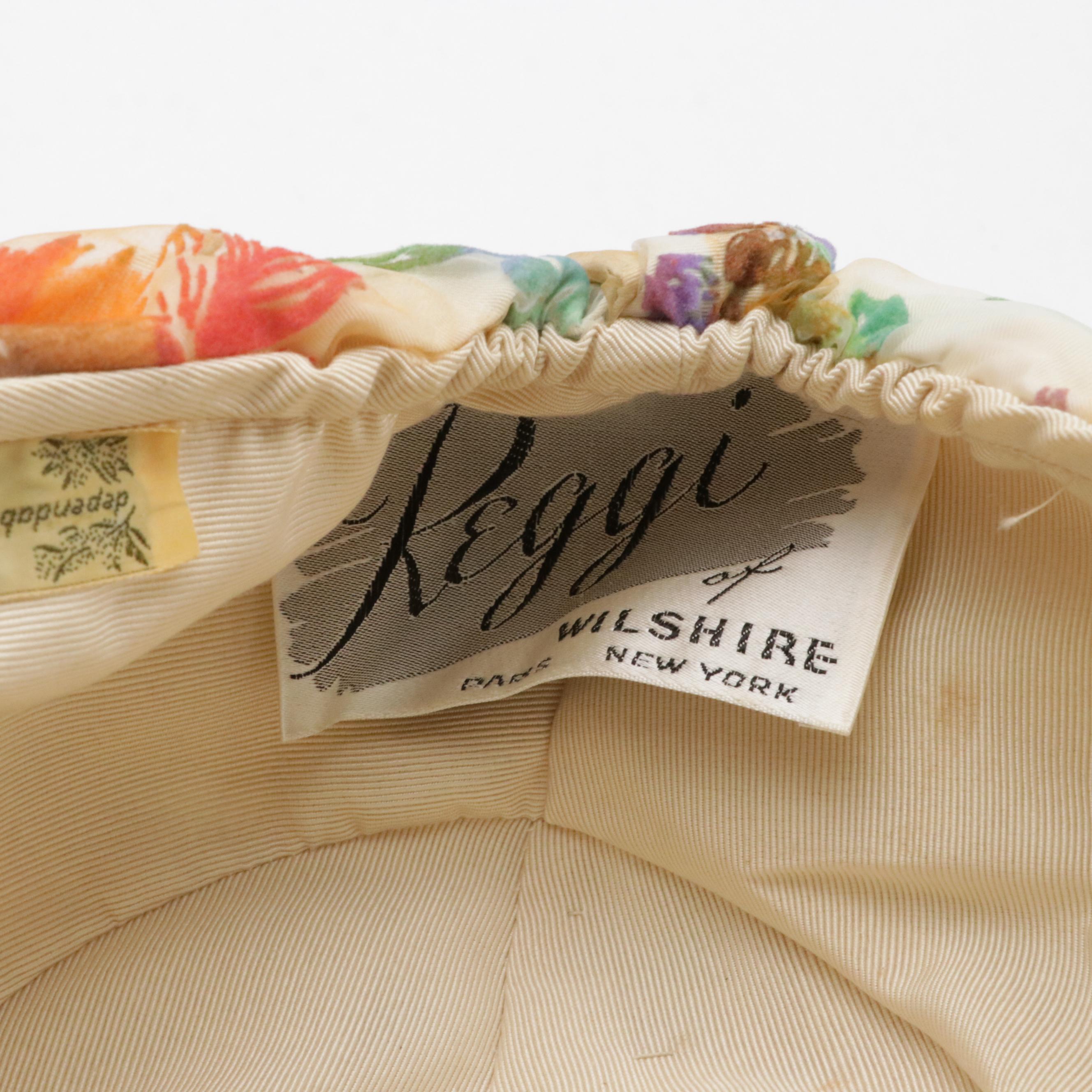 Reggie of Wilshire Floral Turban, Jean Guy and Other Vintage Hats