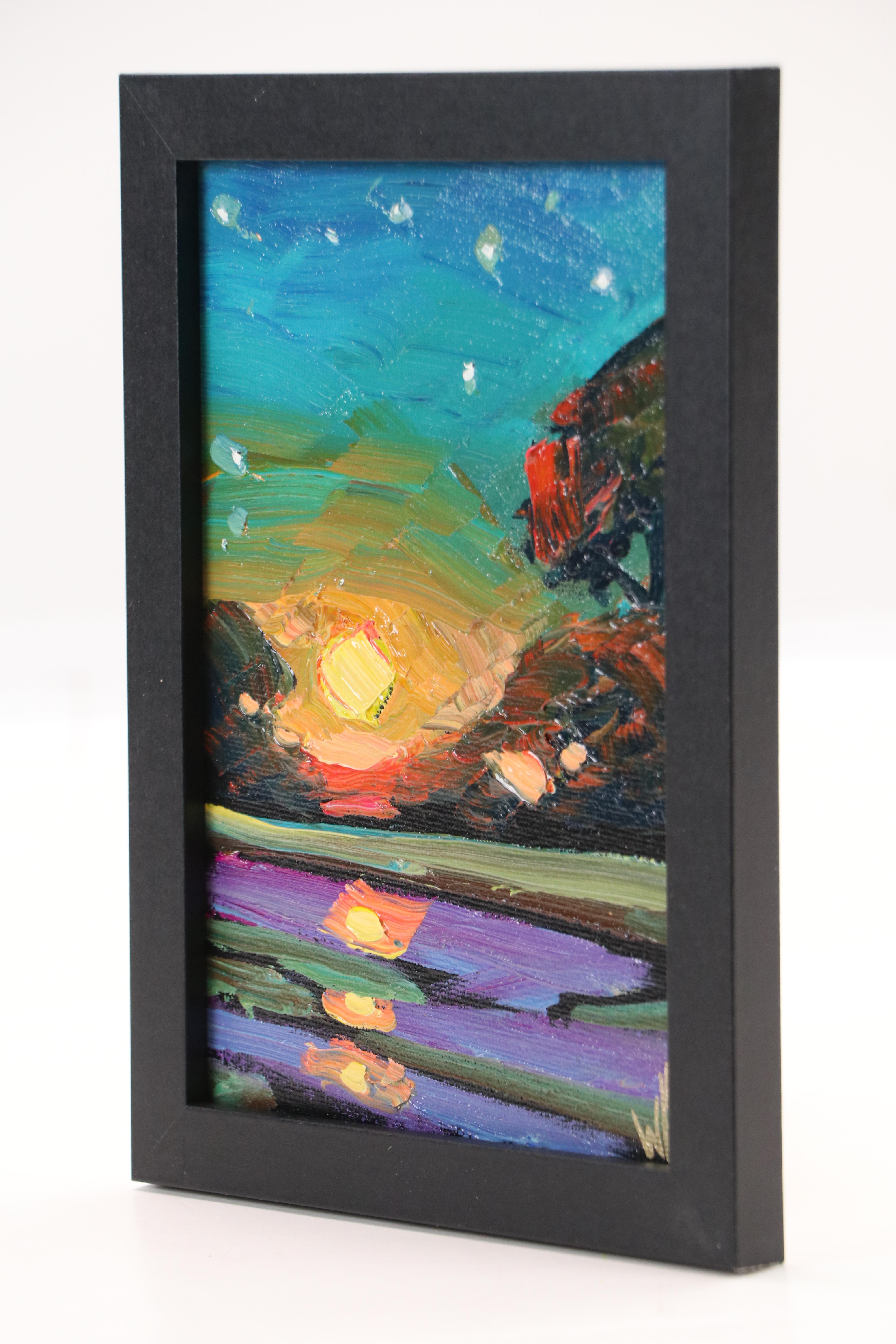 William Hawkins Sunset Landscape Oil Painting, 21st Century