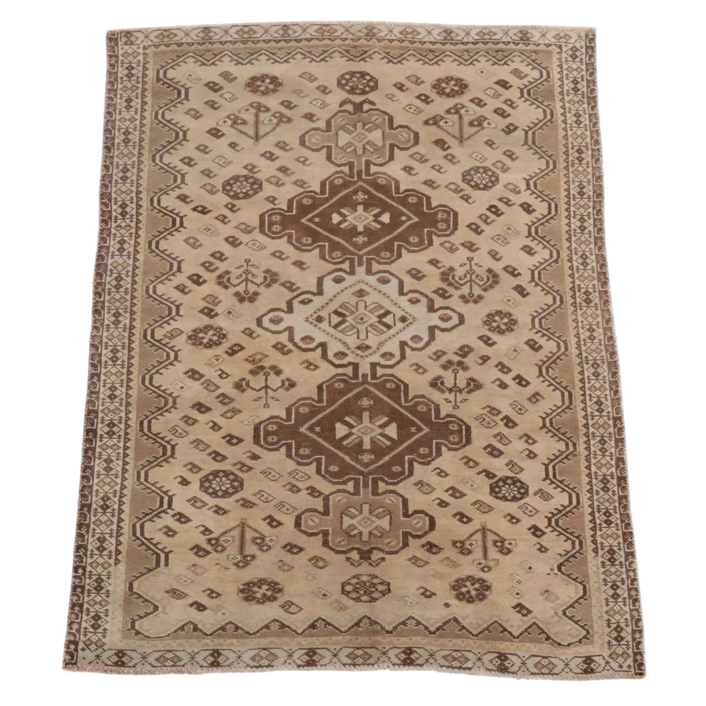 5' x 7'7 Hand-Knotted Afghan Tribal Area Rug