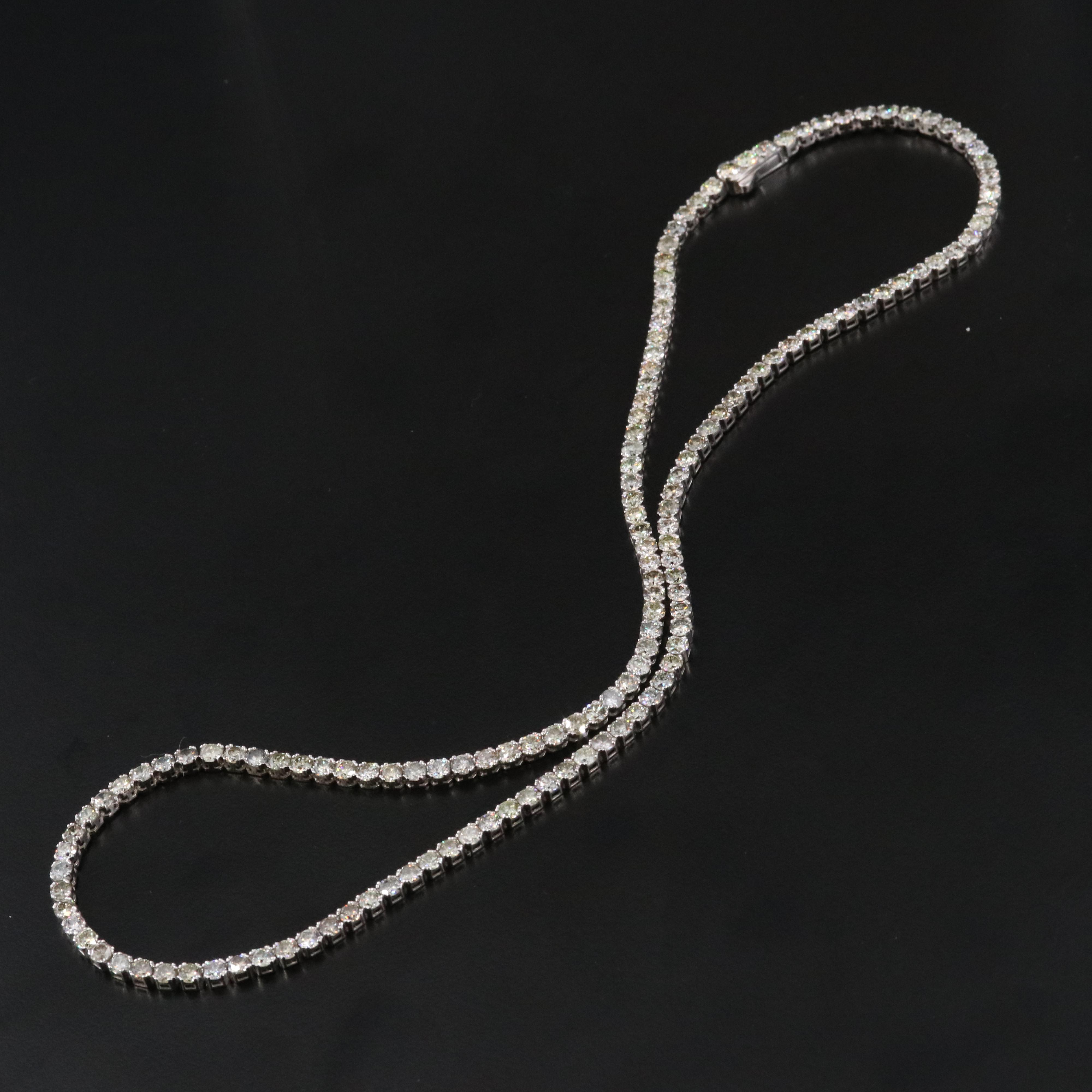 14K 13.24 CTW Diamond Riviera Necklace with IGI Jewelry Report