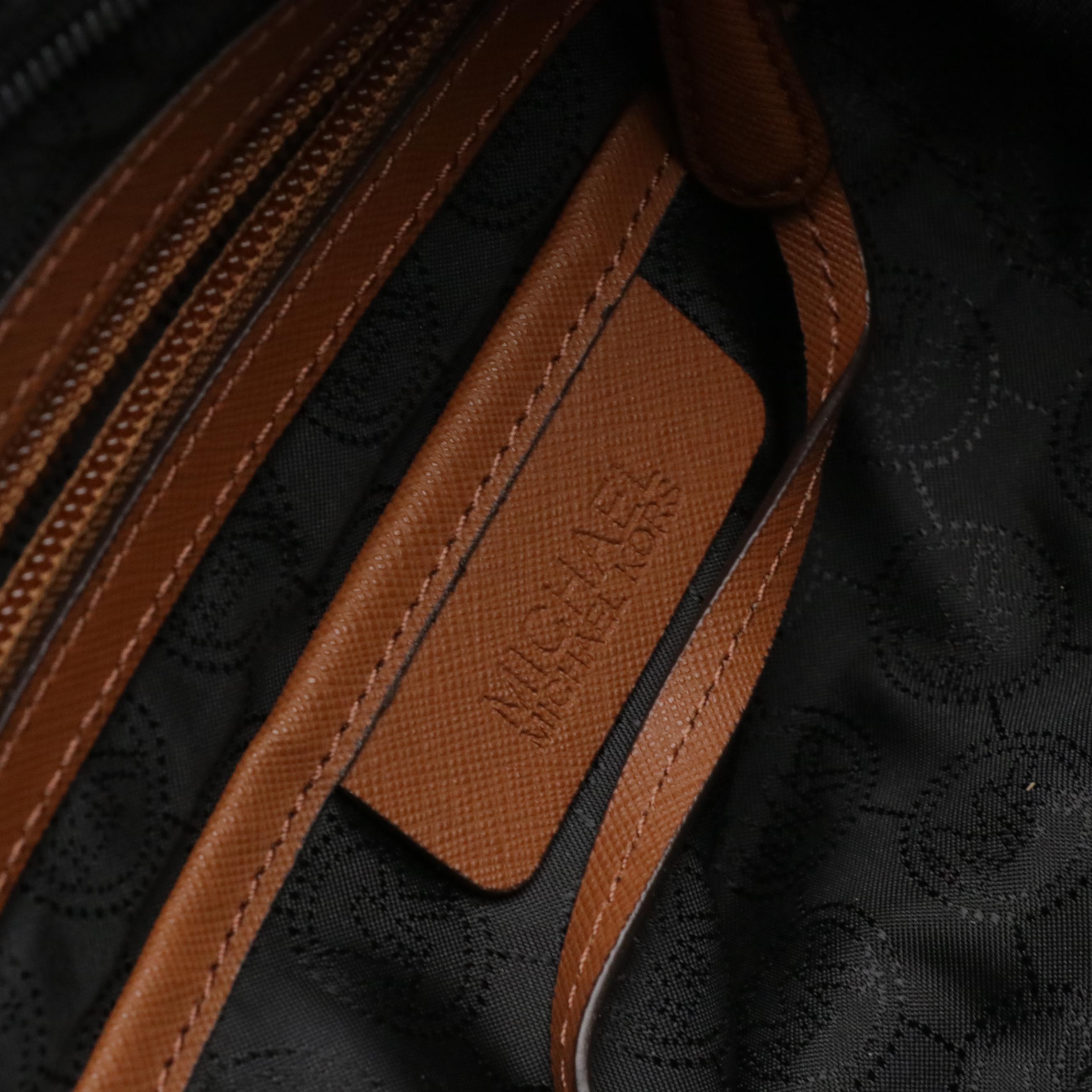 Michael Kors "Kempton" Zip Tote in Black Nylon and Galco Canvas Bucket Bag