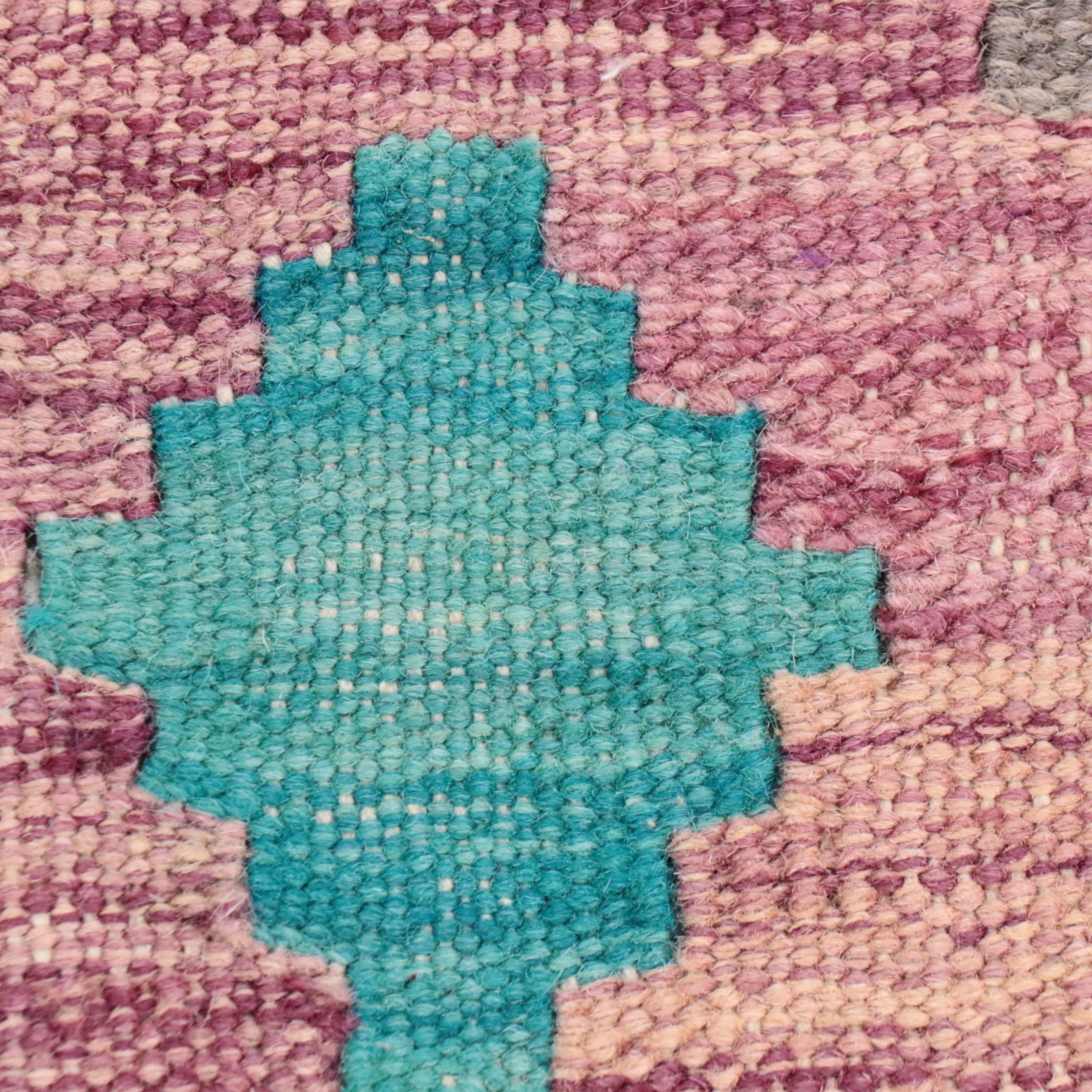 2'9 x 9'8 Handwoven Pakistani Kilim Carpet Runner Long Rug