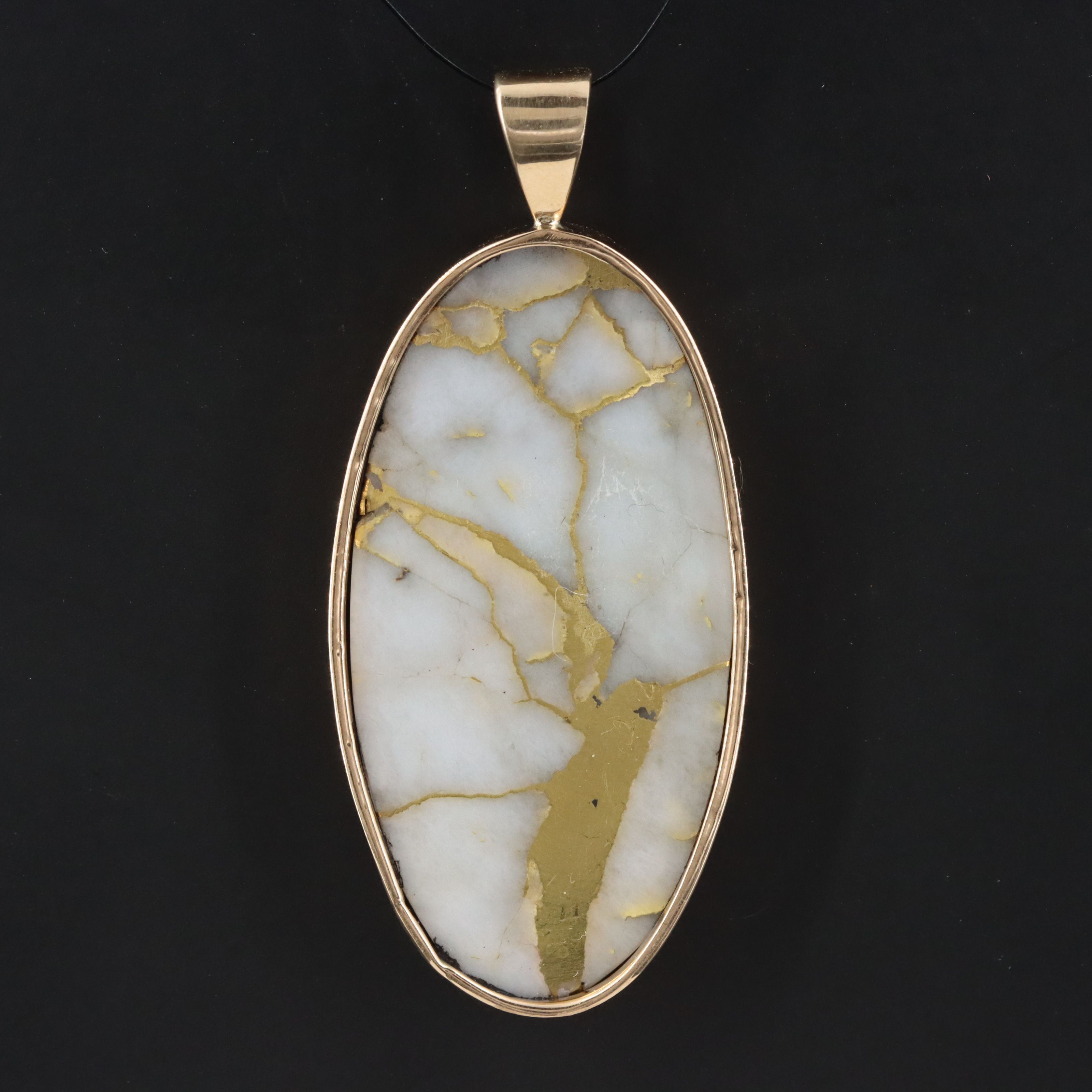 14K Quartzite Pendant