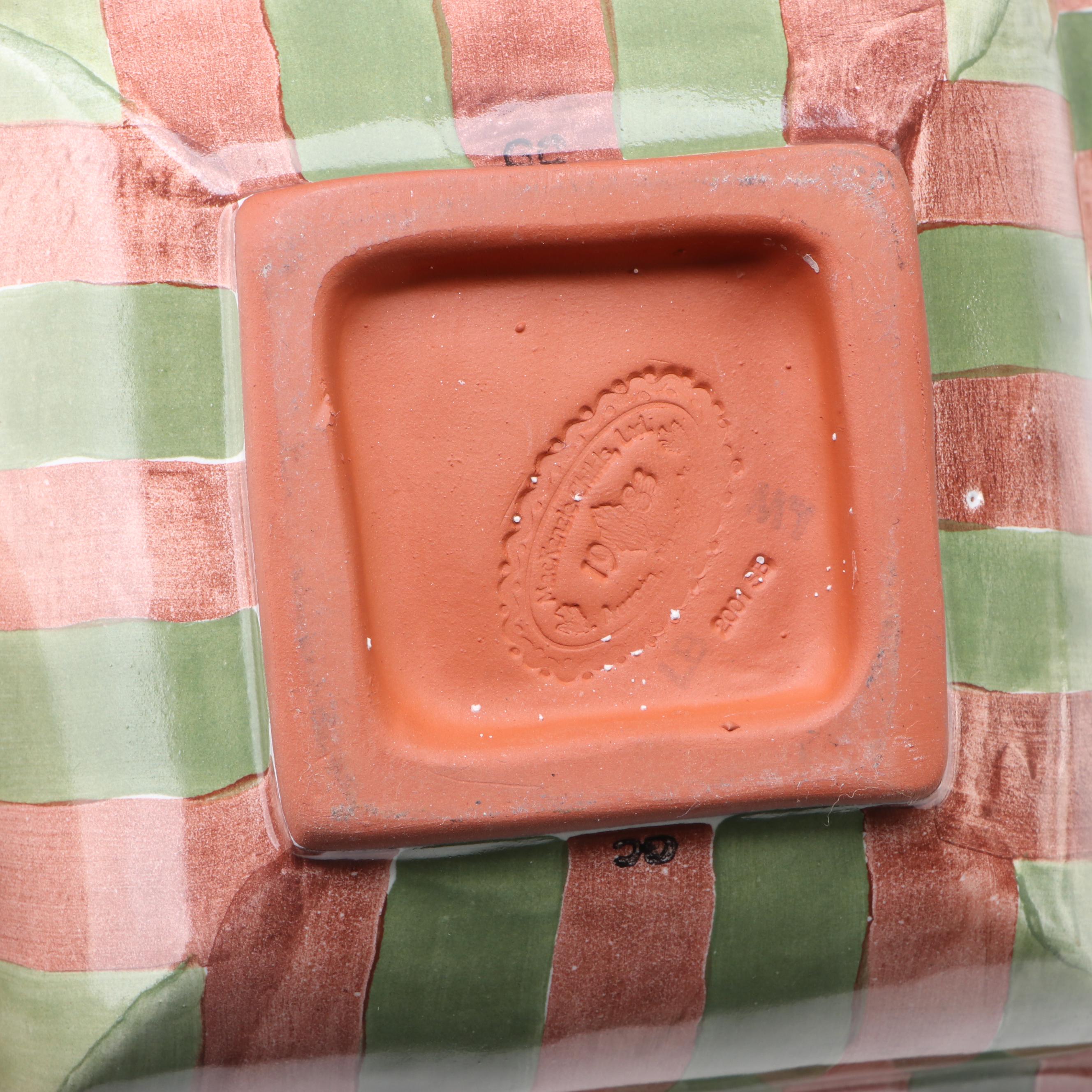 MacKenzie-Childs "Torquay" Ceramic Square Bowls and Plate