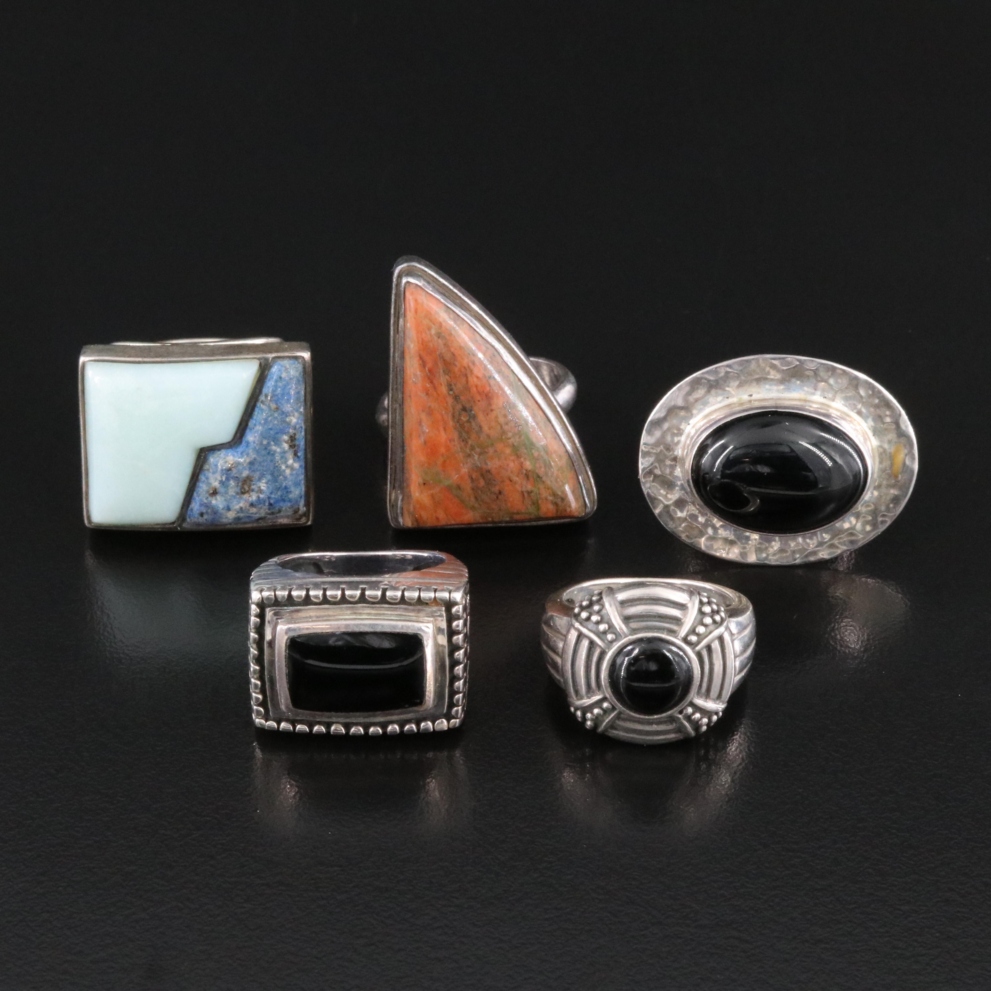 Sterling Gemstone Ring Collection