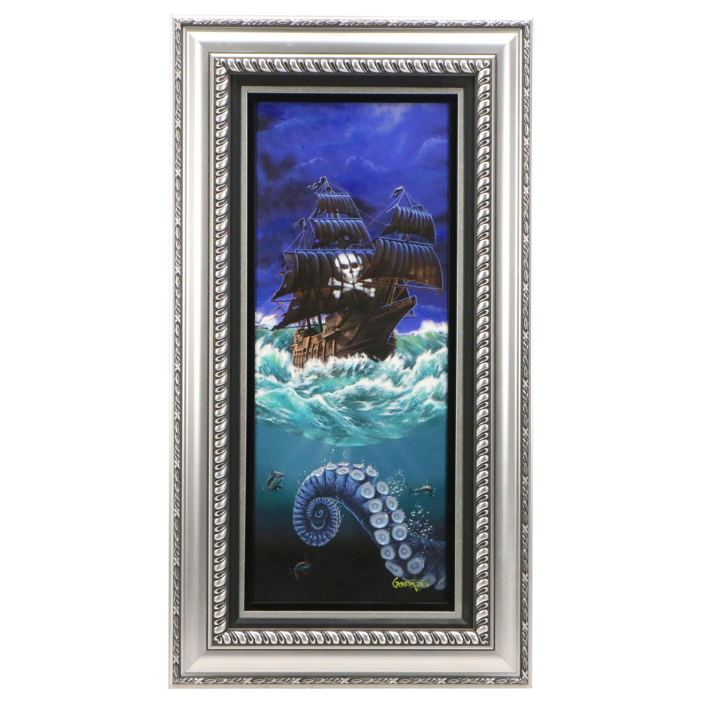 Michael Godard Embellished Giclée "Kraken"
