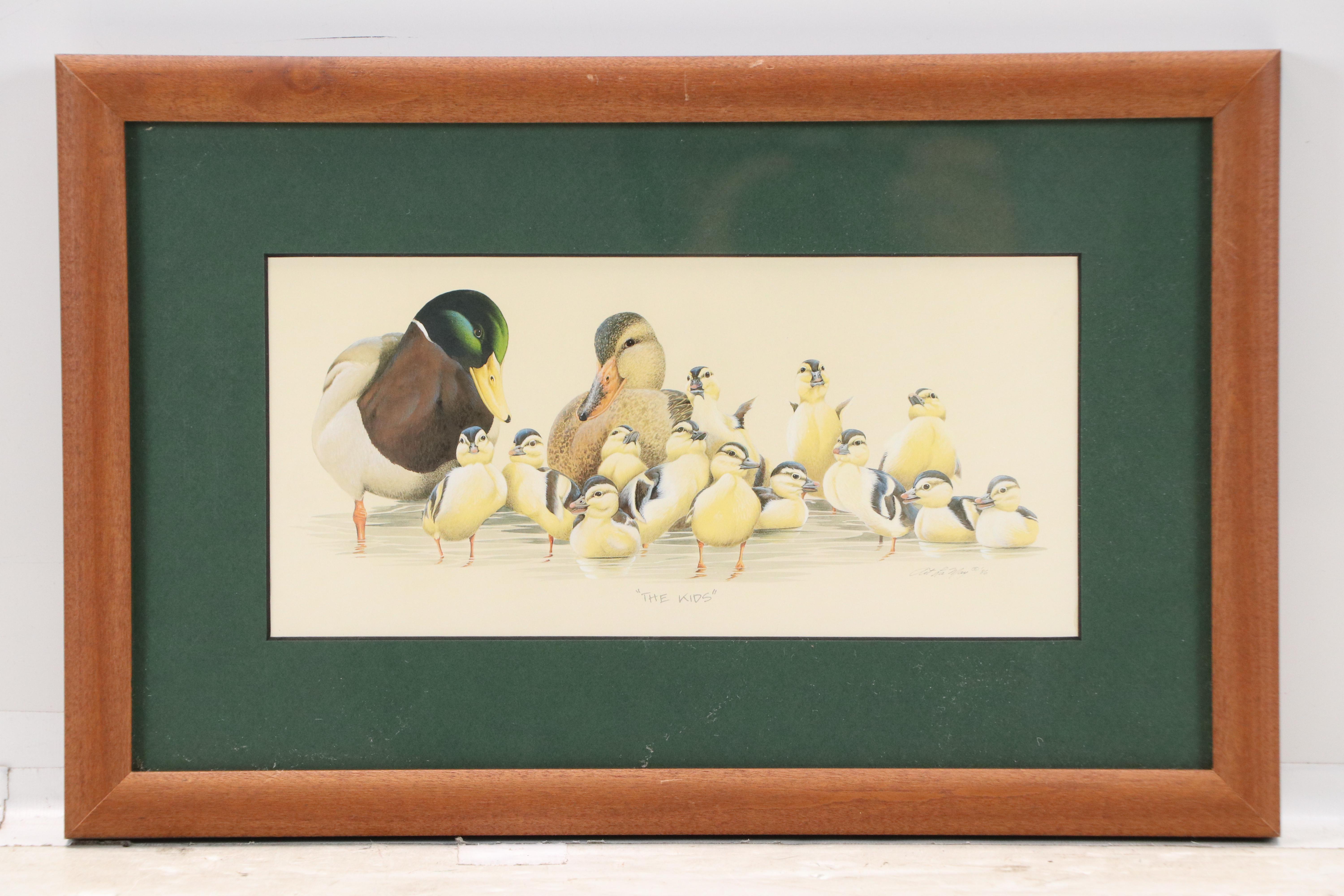 Offset Lithograph Duck Prints After Art LaMay