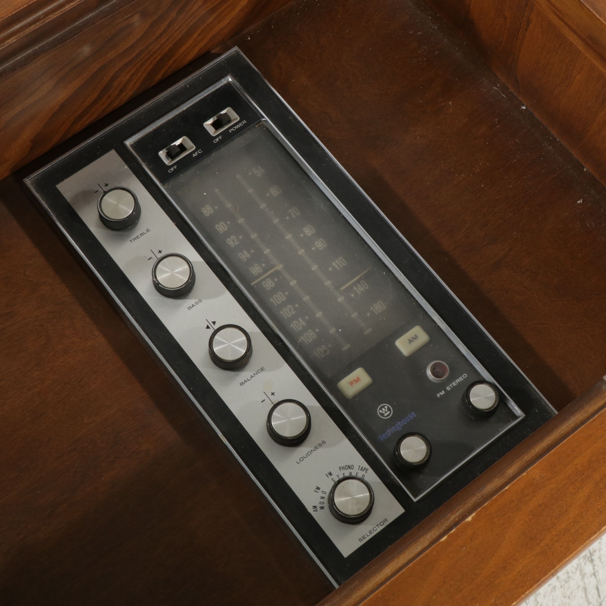 Westinghouse Mid Century Modern Walnut Console Stereo System