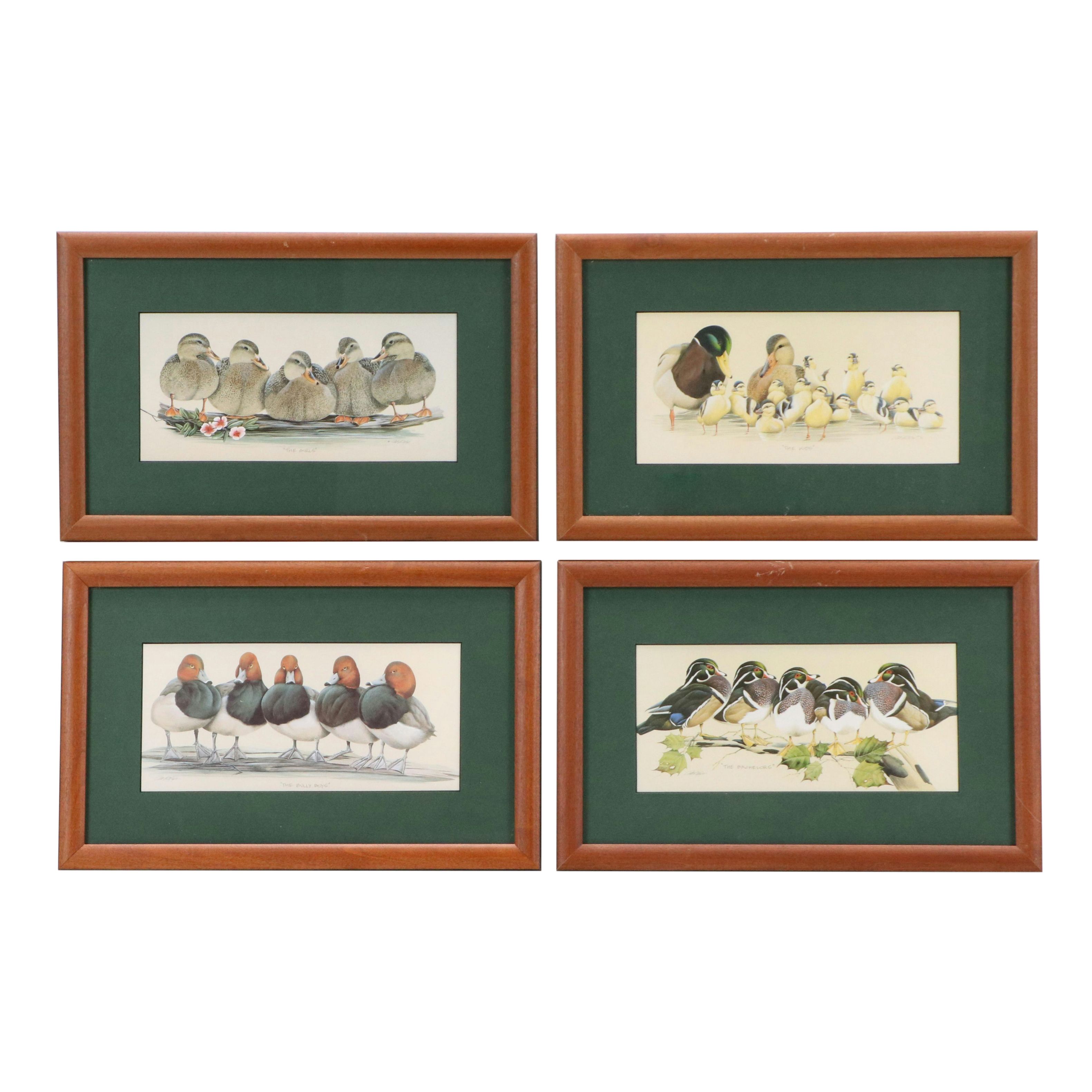 Offset Lithograph Duck Prints After Art LaMay