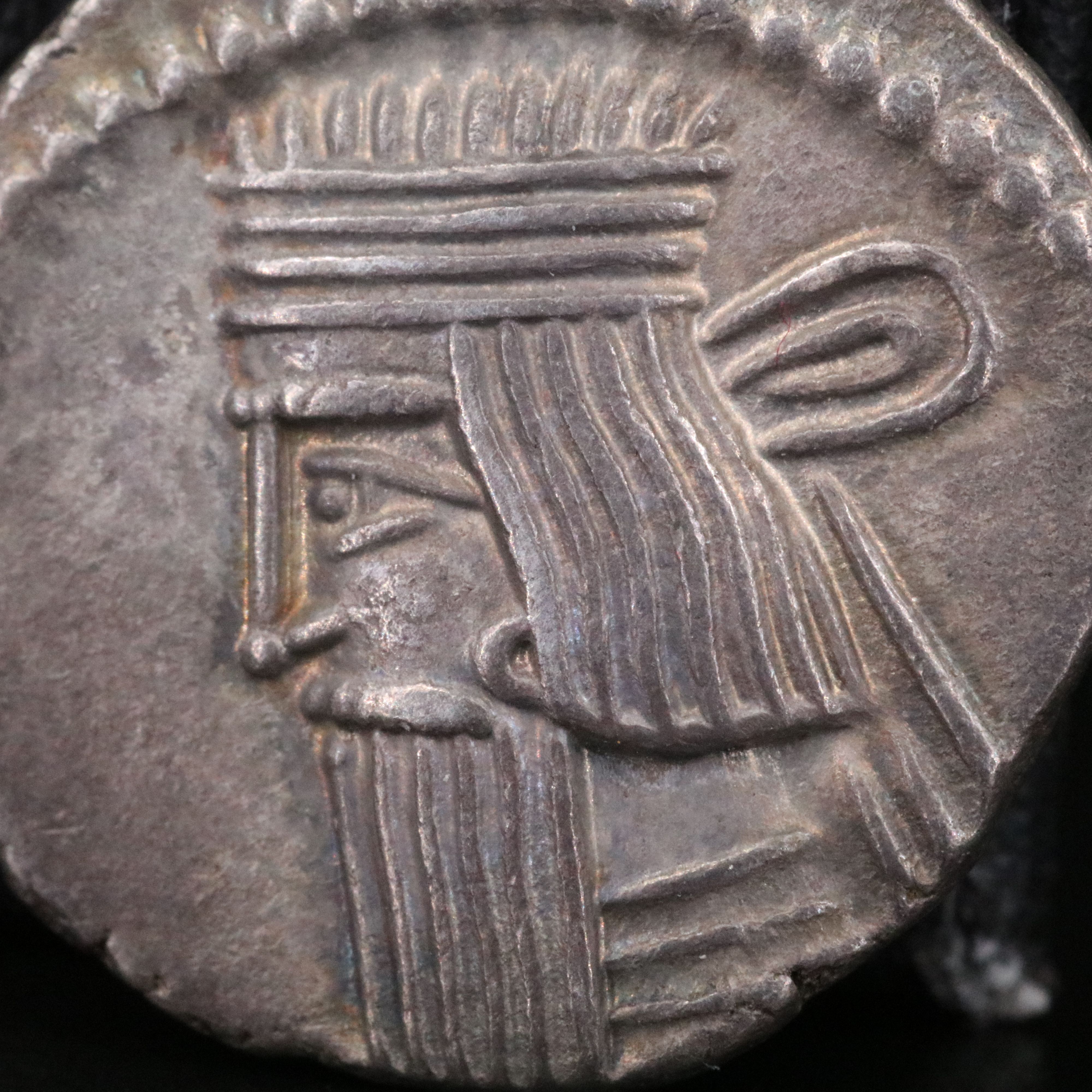 Ancient Parthian AR Drachm Coin of Artabanos IV, ca. 30 A.D.