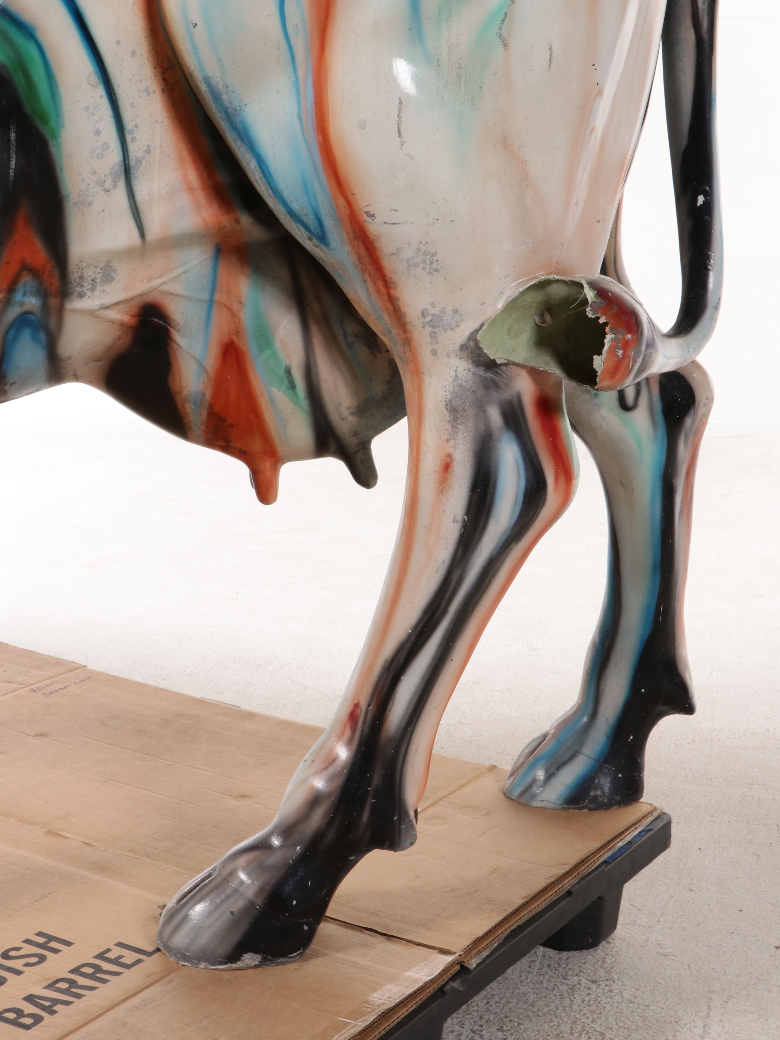 Cow Parade Style Pop Art Painted Fiberglass Statue, 21st Century