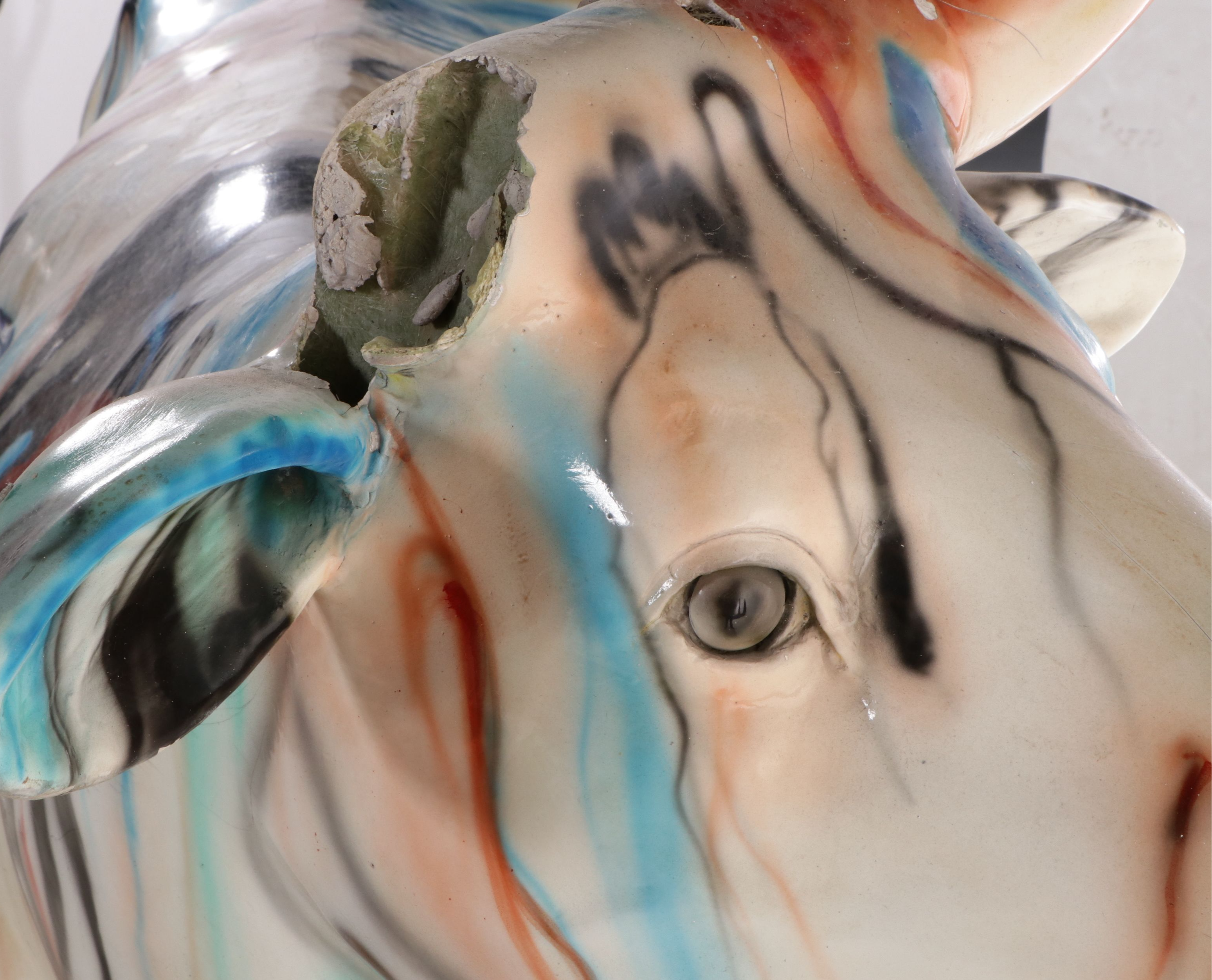 Cow Parade Style Pop Art Painted Fiberglass Statue, 21st Century