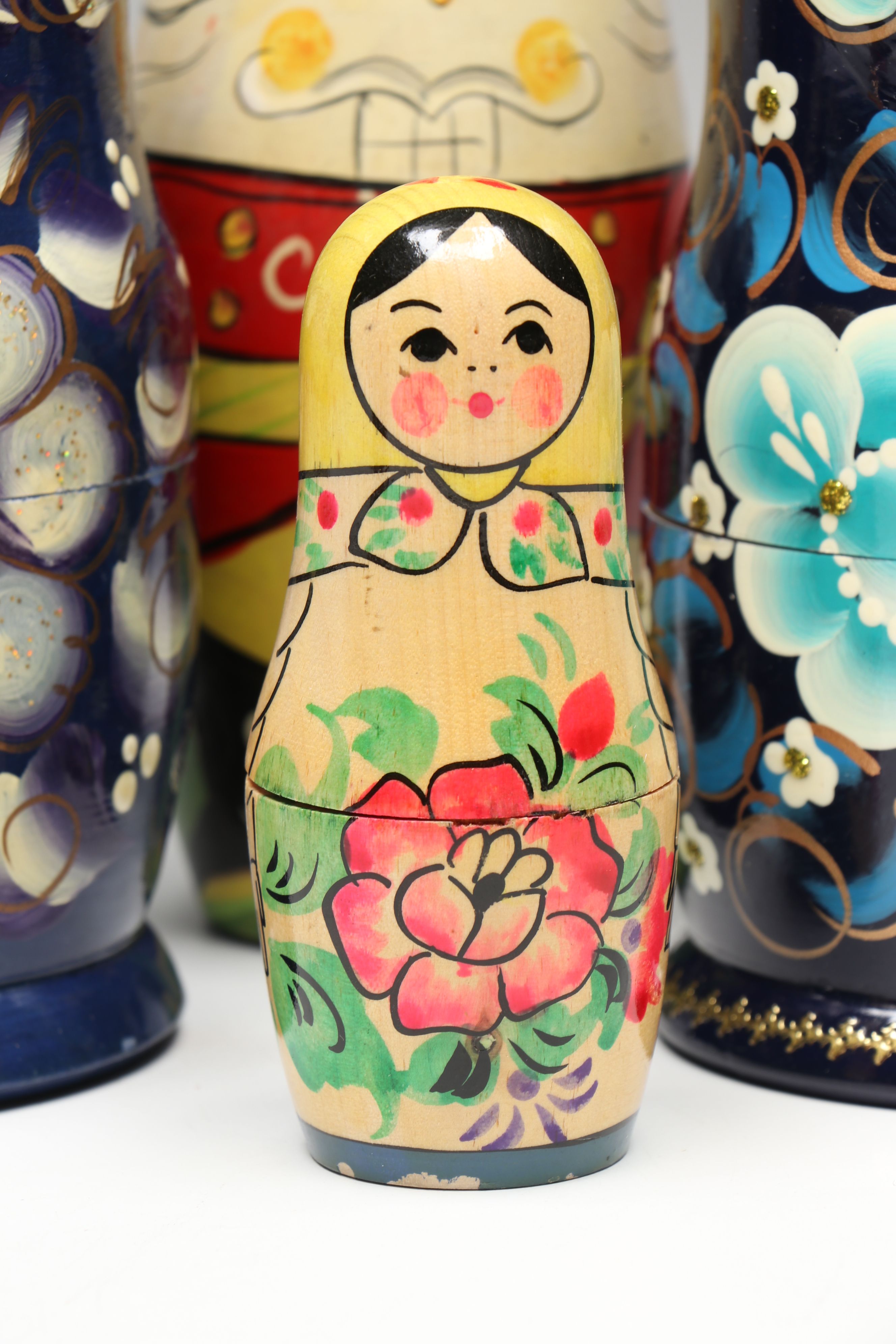 Polychrome Wooden Matryoshka Dolls