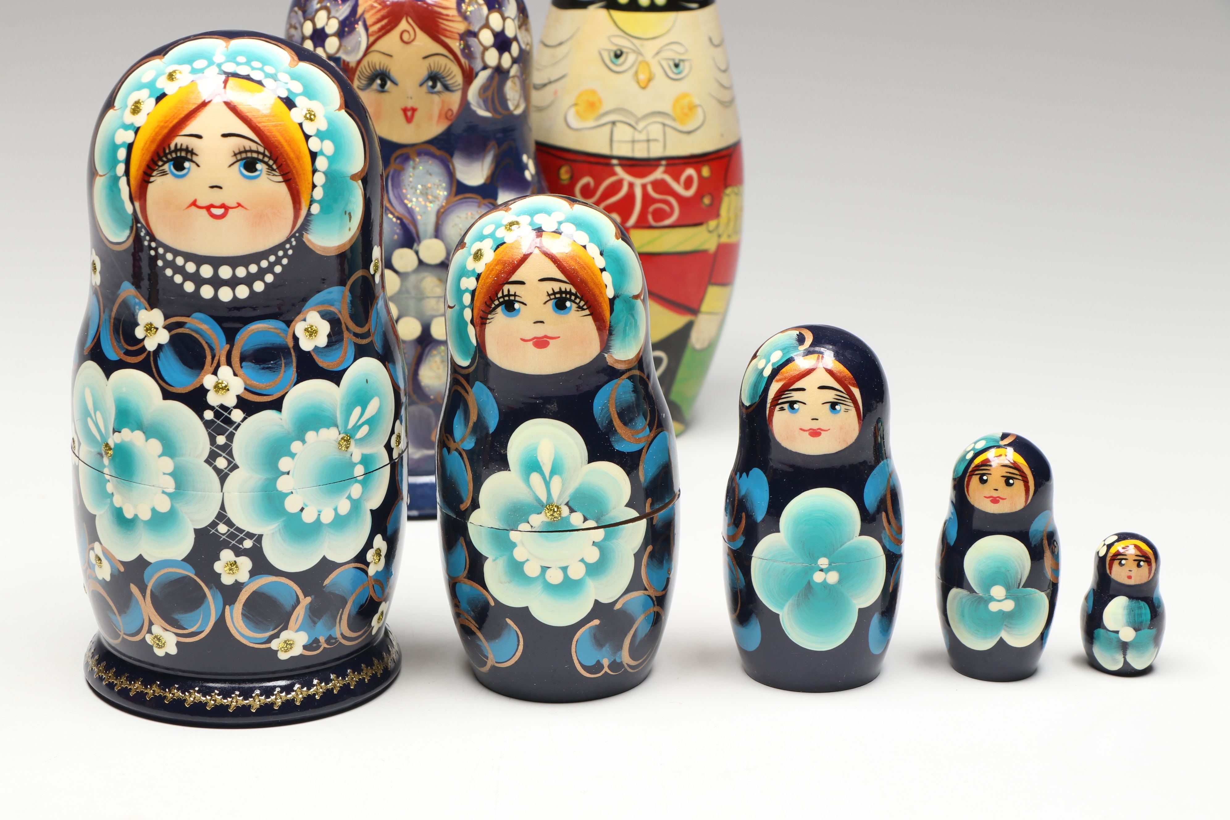 Polychrome Wooden Matryoshka Dolls