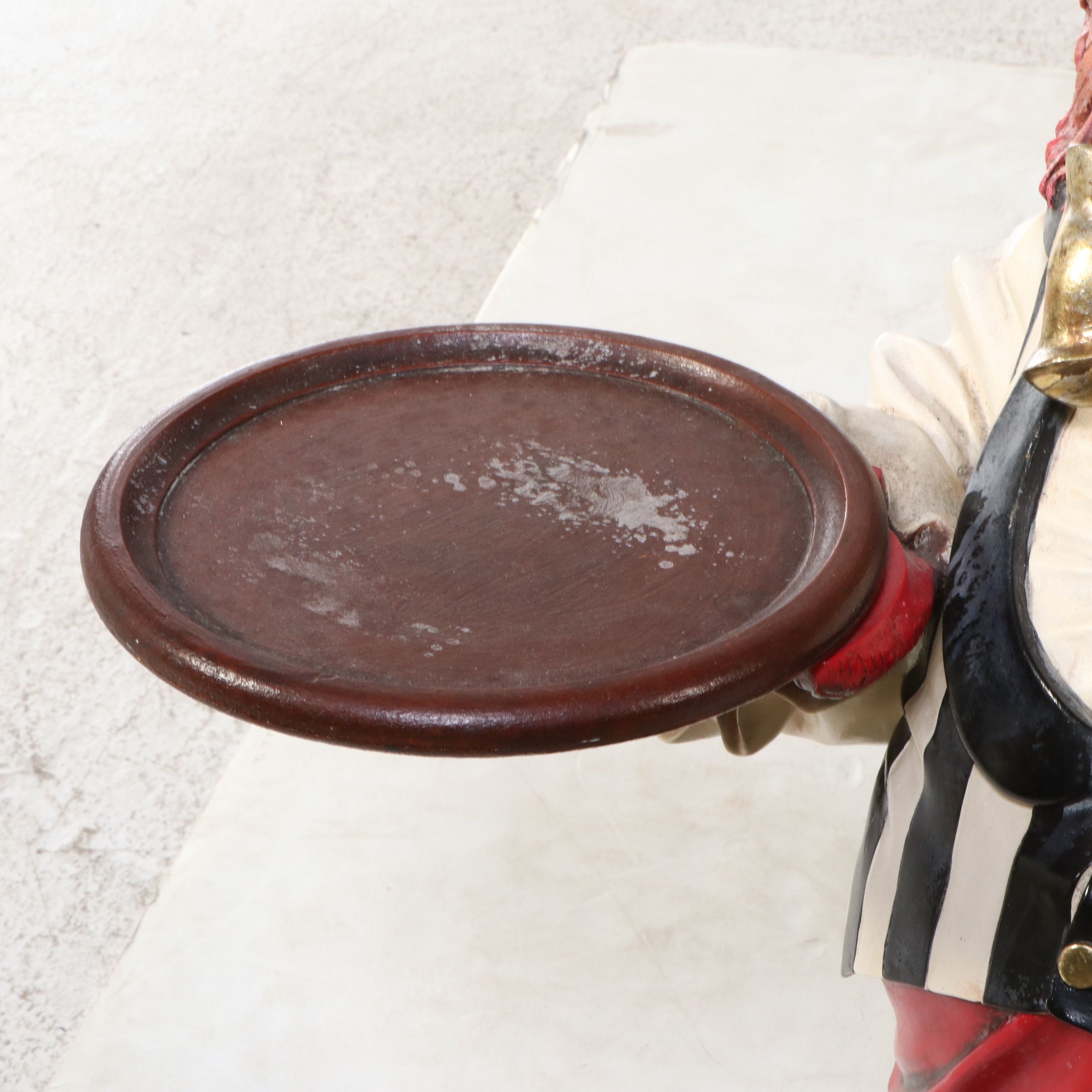 Rooster Butler Resin and Fiberglass Figure with Chalkboard Menu