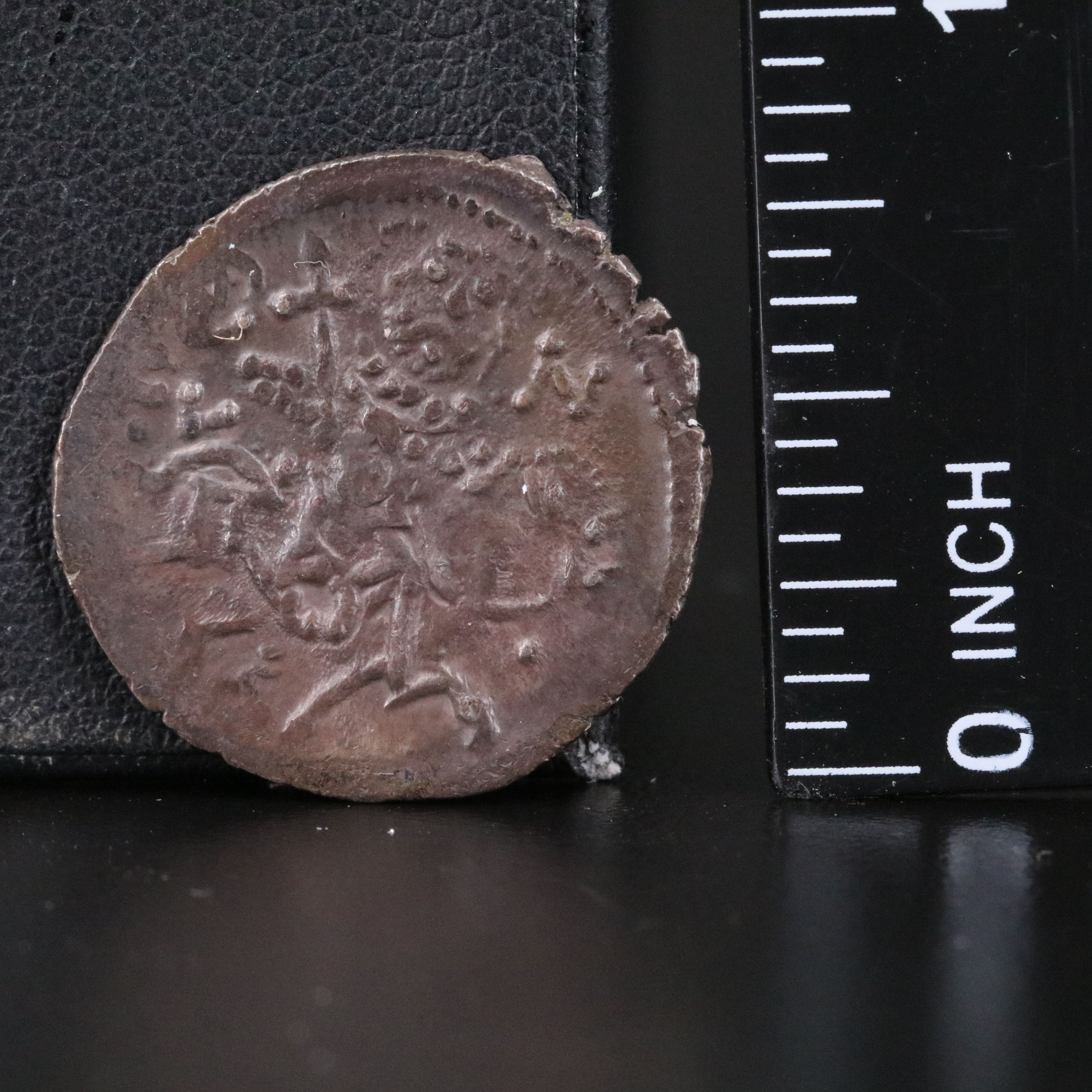 Empire of Trebizond Billon Asper Coin of Basil Komnenos, ca.1334