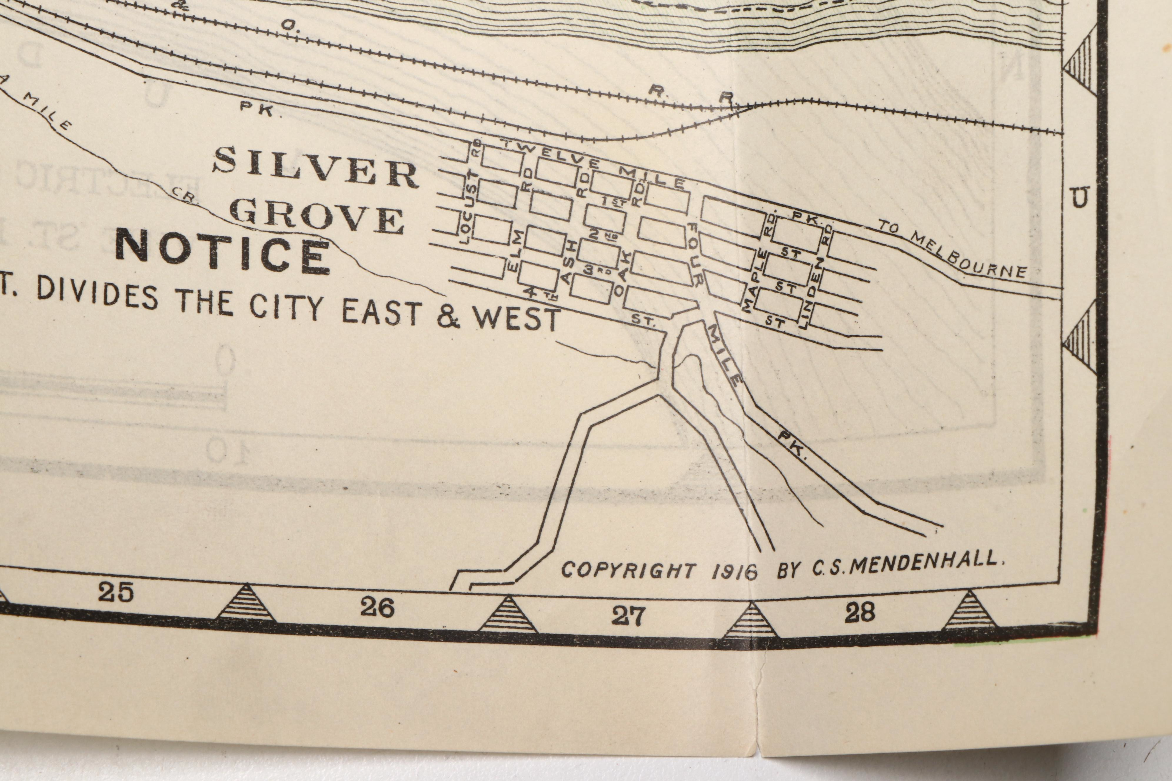 "Mendenhall's Standard Guide Map of Cincinnati," 1917
