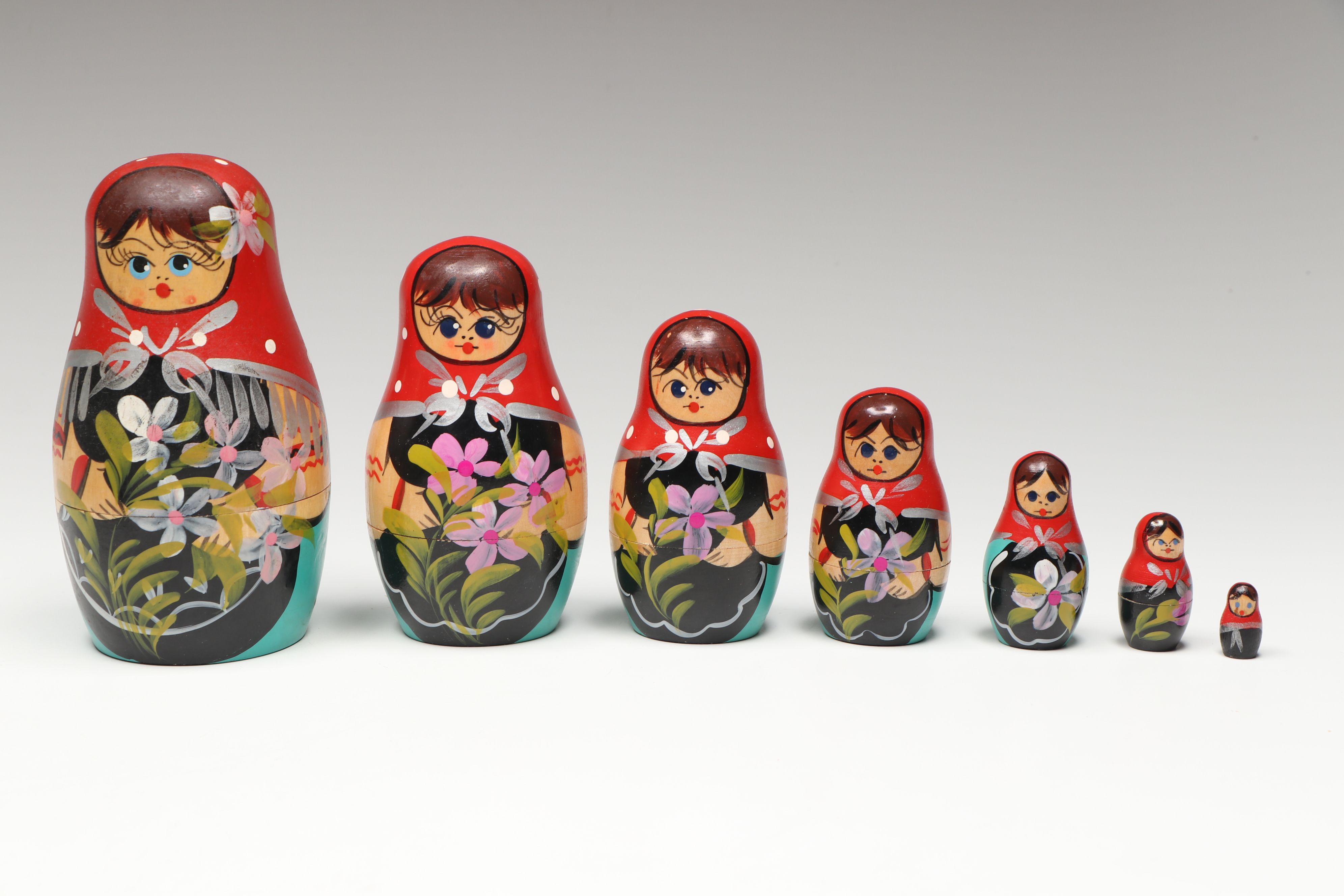 Polychrome Wooden Matryoshka Dolls