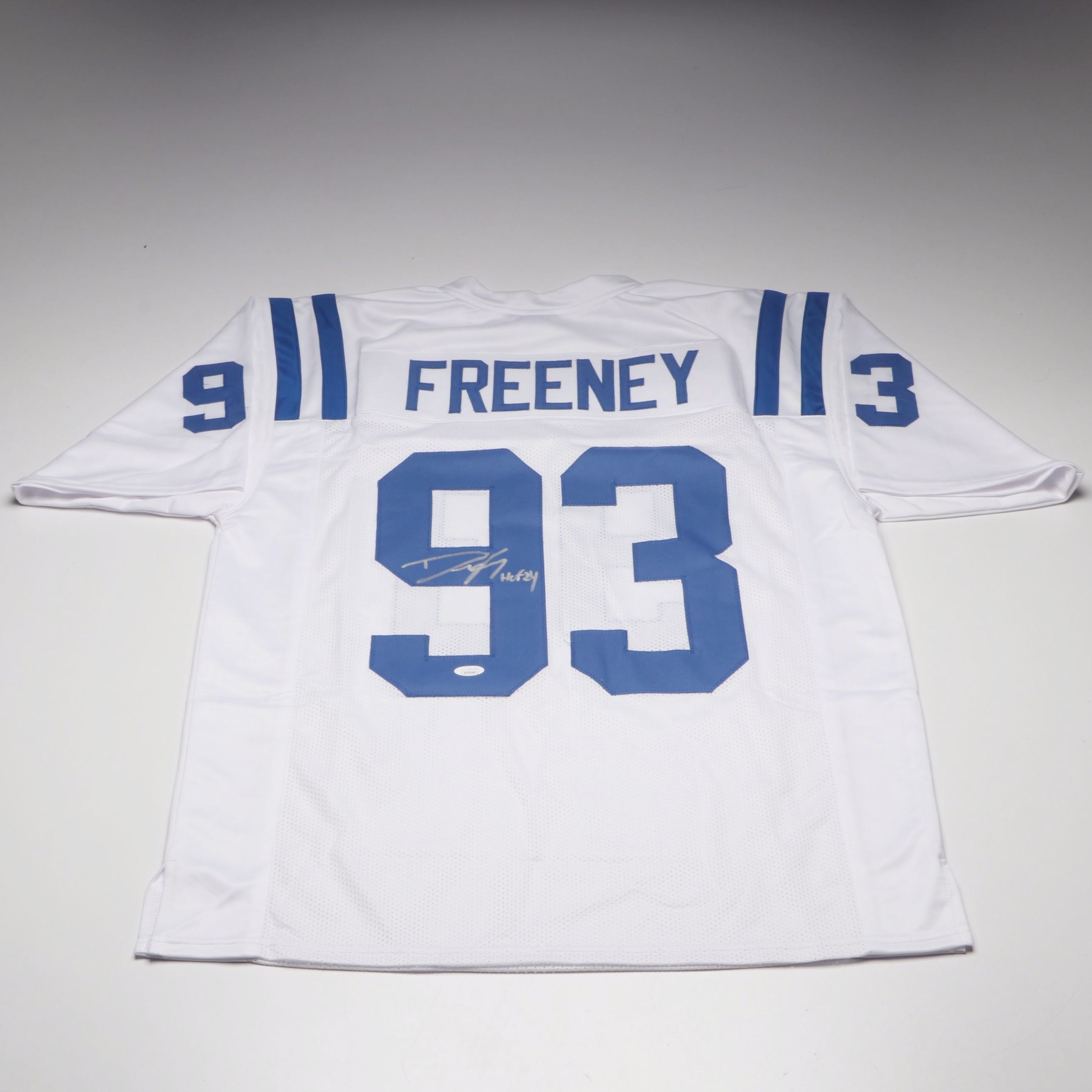 Dwight Freeney Signed “HOF 24” Indianapolis Colts Football Jersey, JSA
