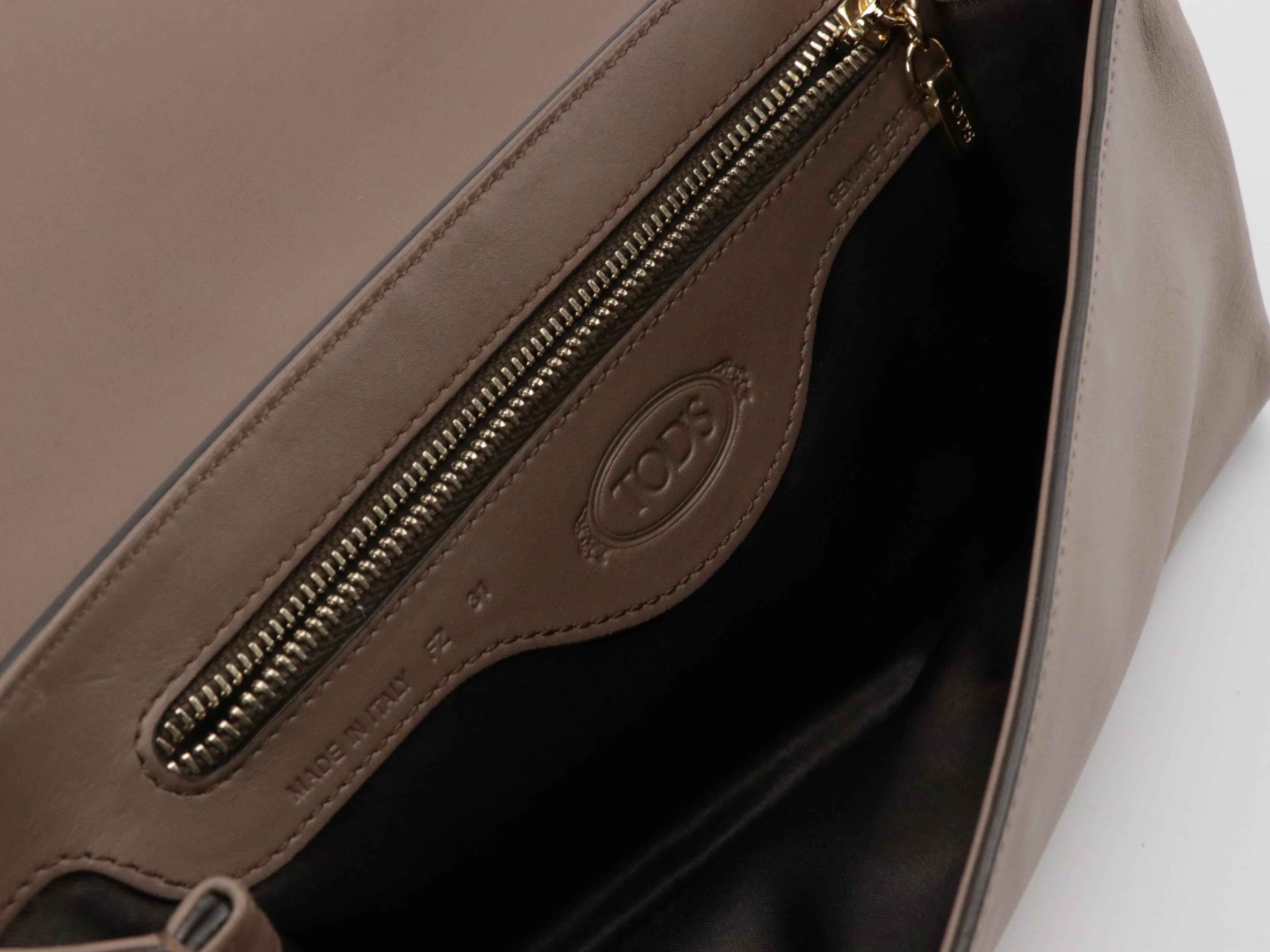 Tod's Bicolor Leather Chain-Link Clutch/Crossbody Bag