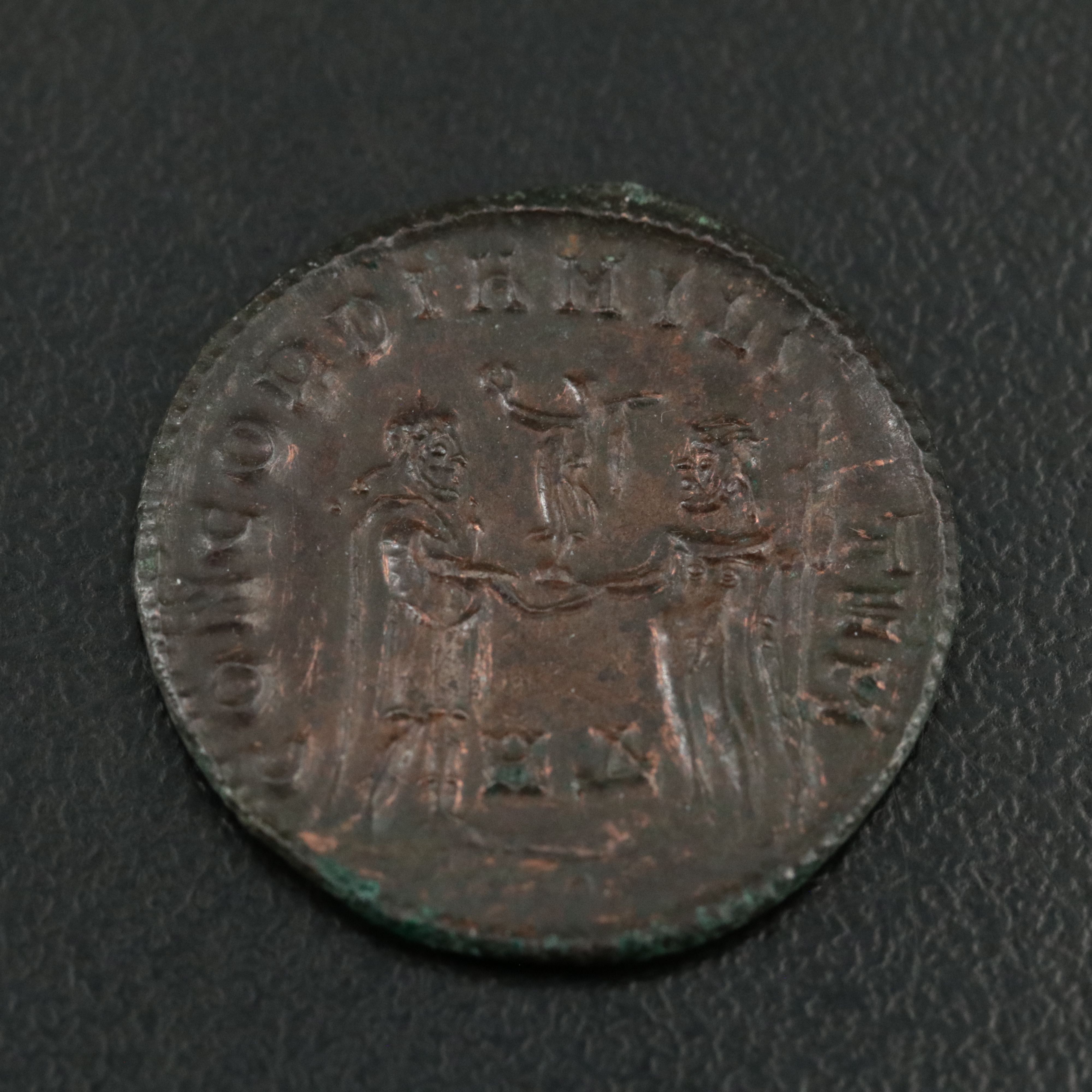 Ancient Roman Imperial Æ20 Radiate Fractional Coin of Constantius I, ca. 296 A.D
