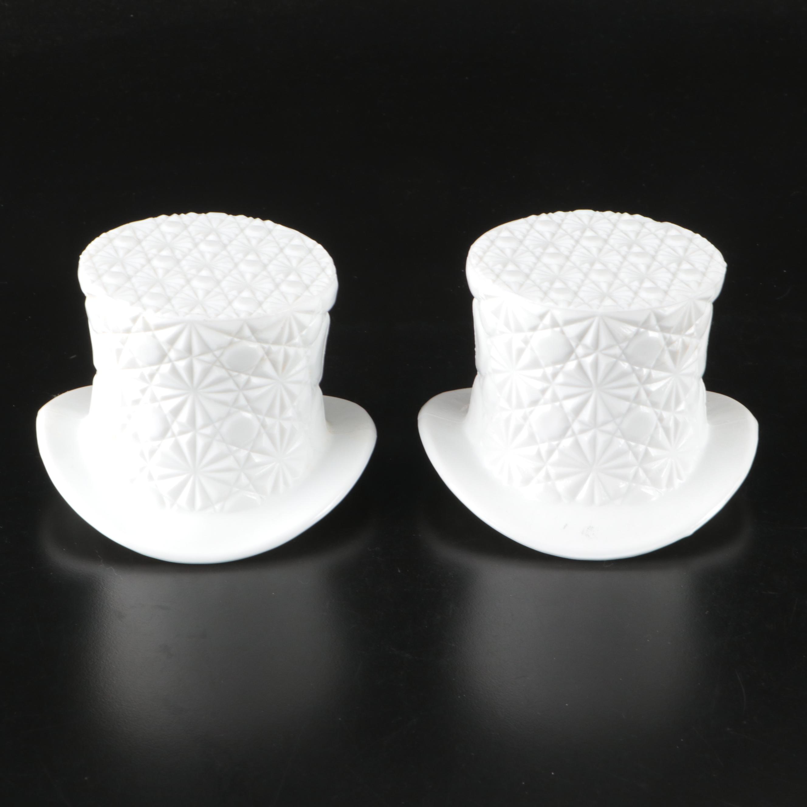 Pyrex Milk Glass Oval Plates with Other Table Accessories, Mid to Late 20th C.