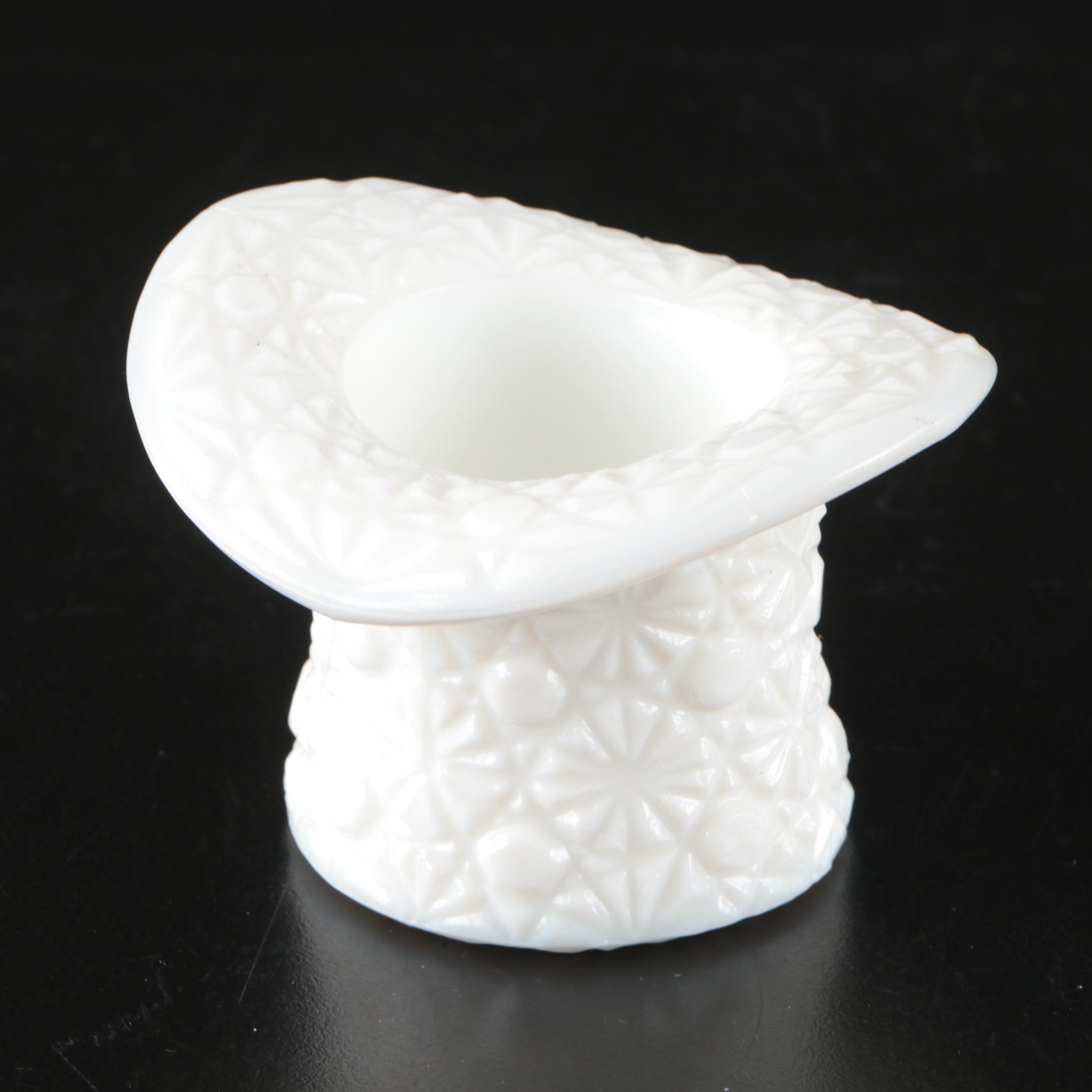 Pyrex Milk Glass Oval Plates with Other Table Accessories, Mid to Late 20th C.