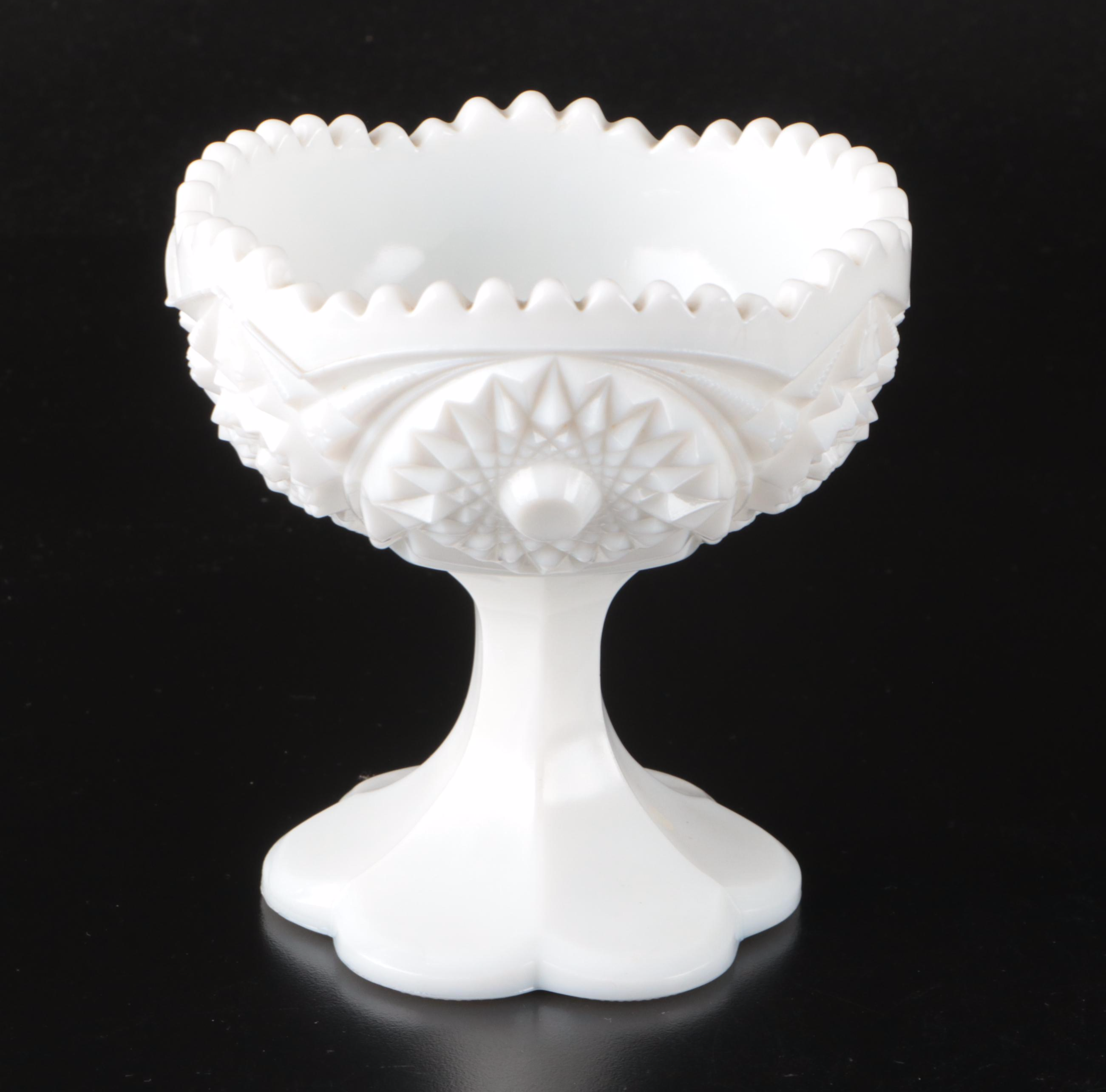 Pyrex Milk Glass Oval Plates with Other Table Accessories, Mid to Late 20th C.