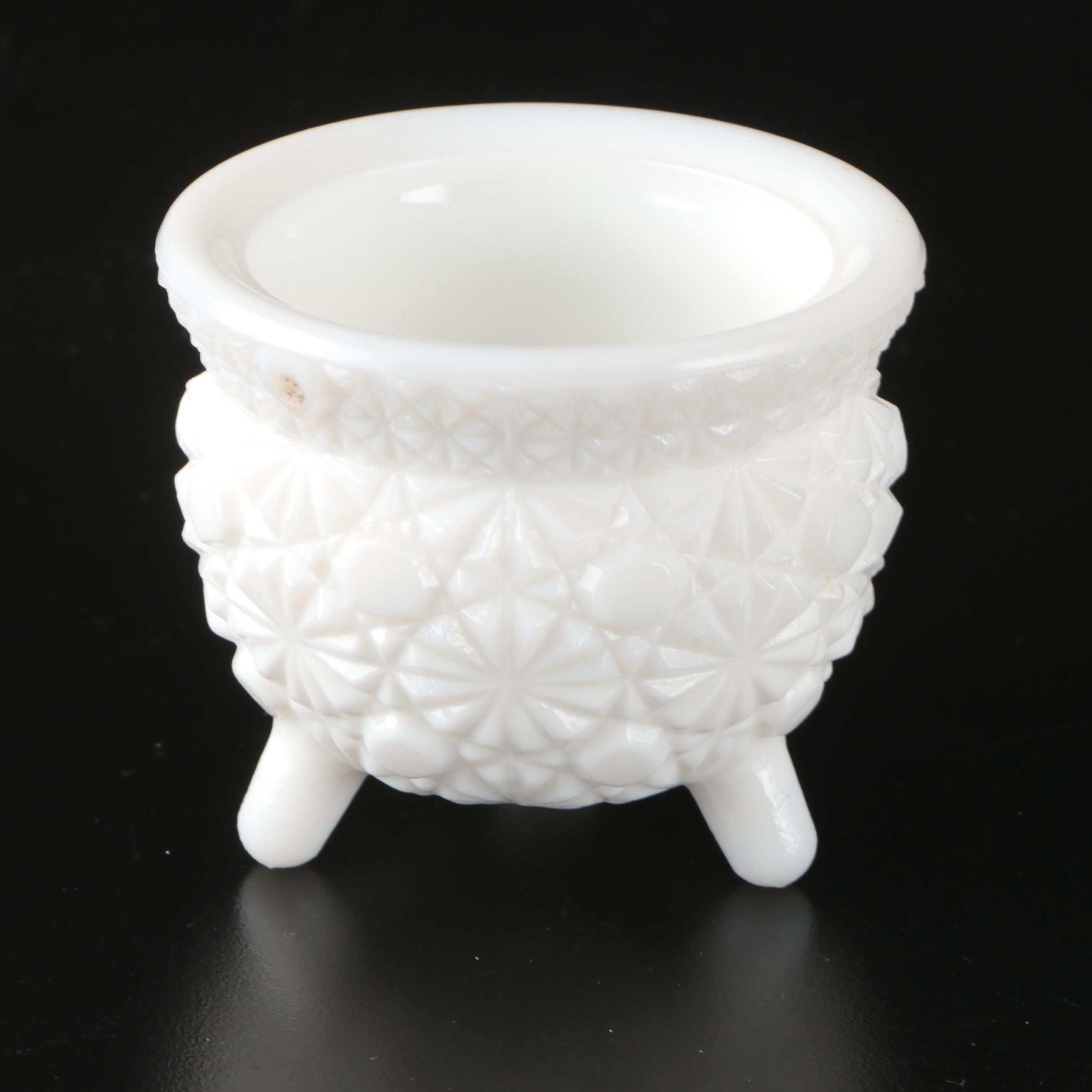 Pyrex Milk Glass Oval Plates with Other Table Accessories, Mid to Late 20th C.