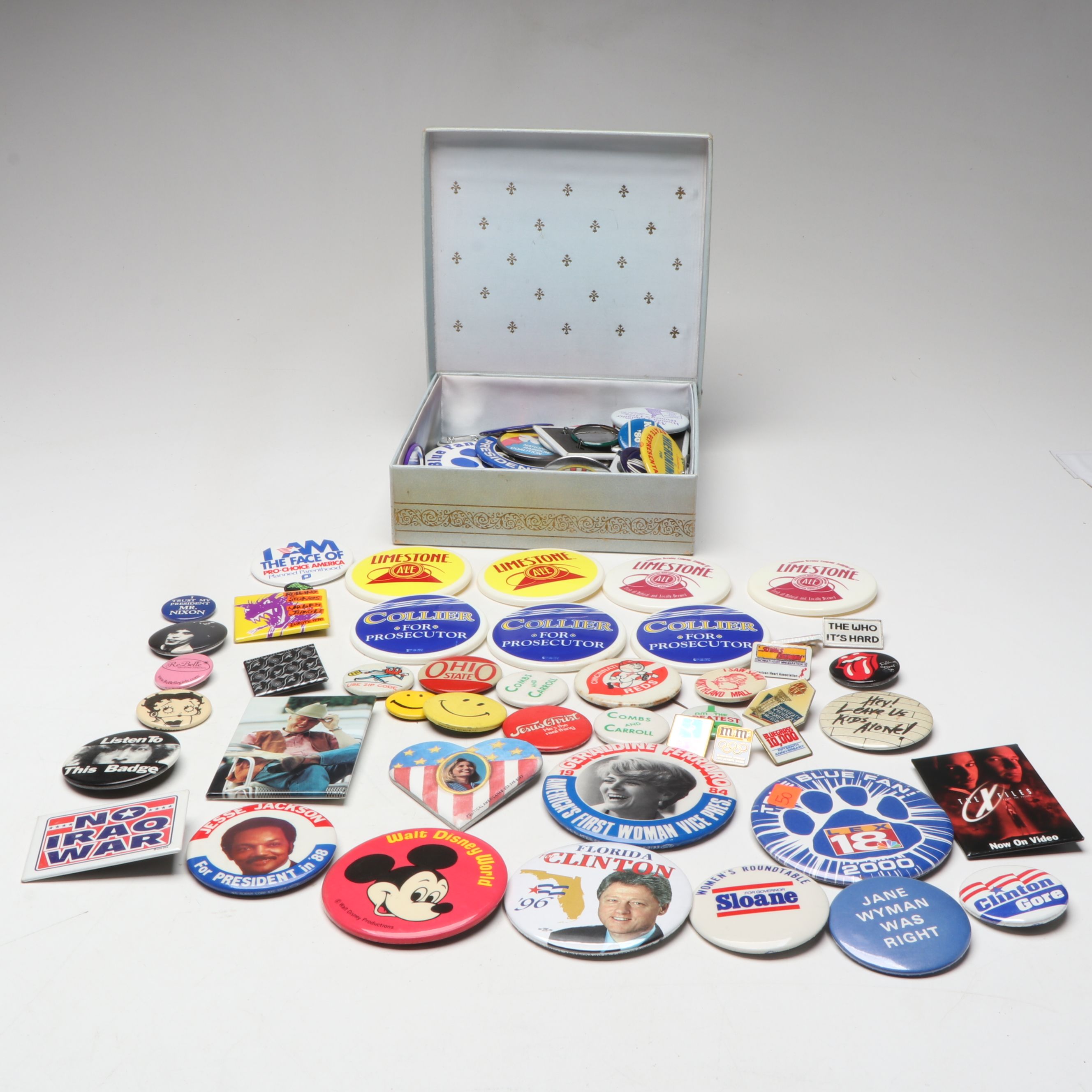 Cincinnati Reds, Geraldine Ferraro '84 and Other Vintage Pinbacks