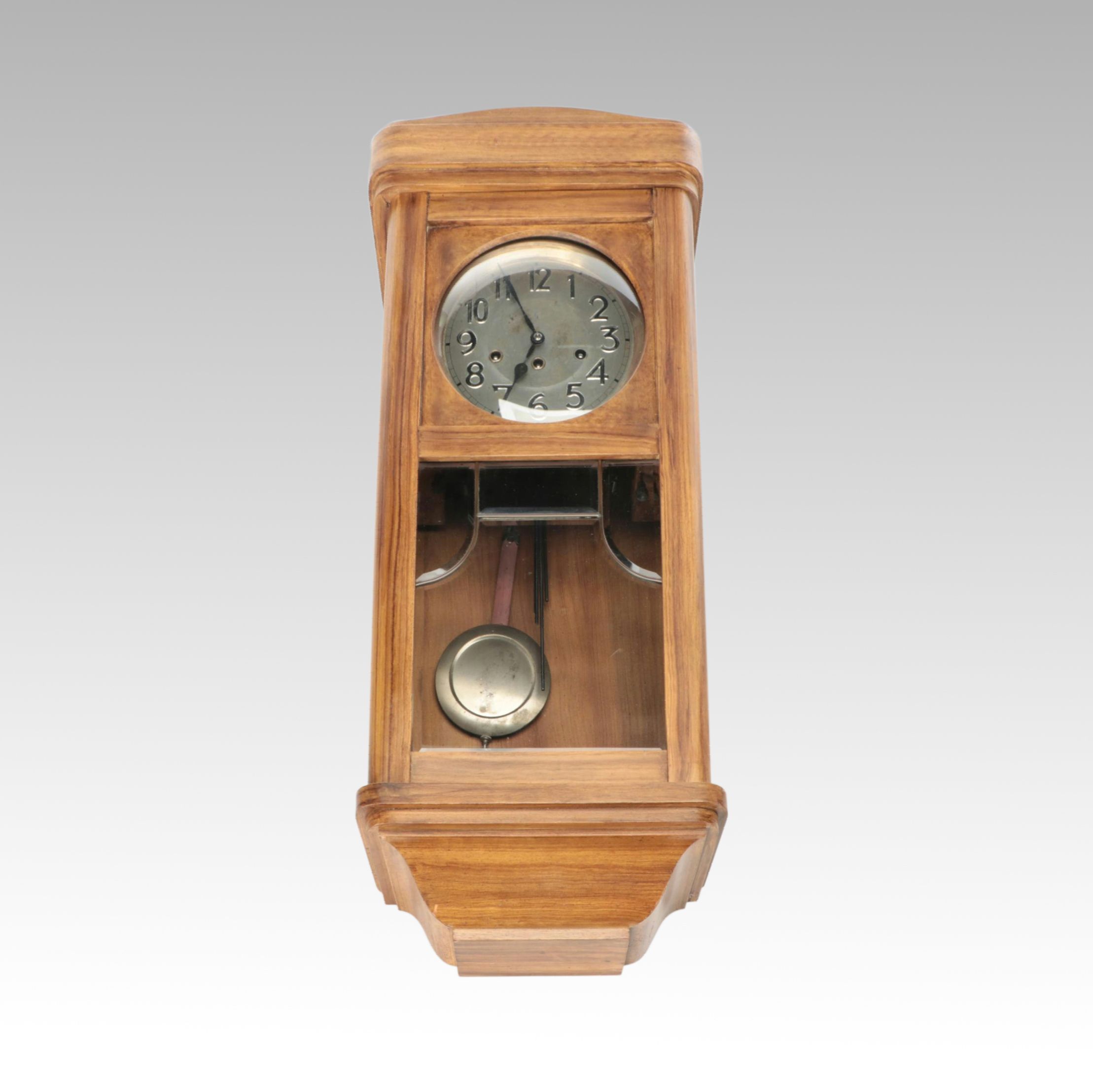 Arts and Crafts Style Oak Wall Clock