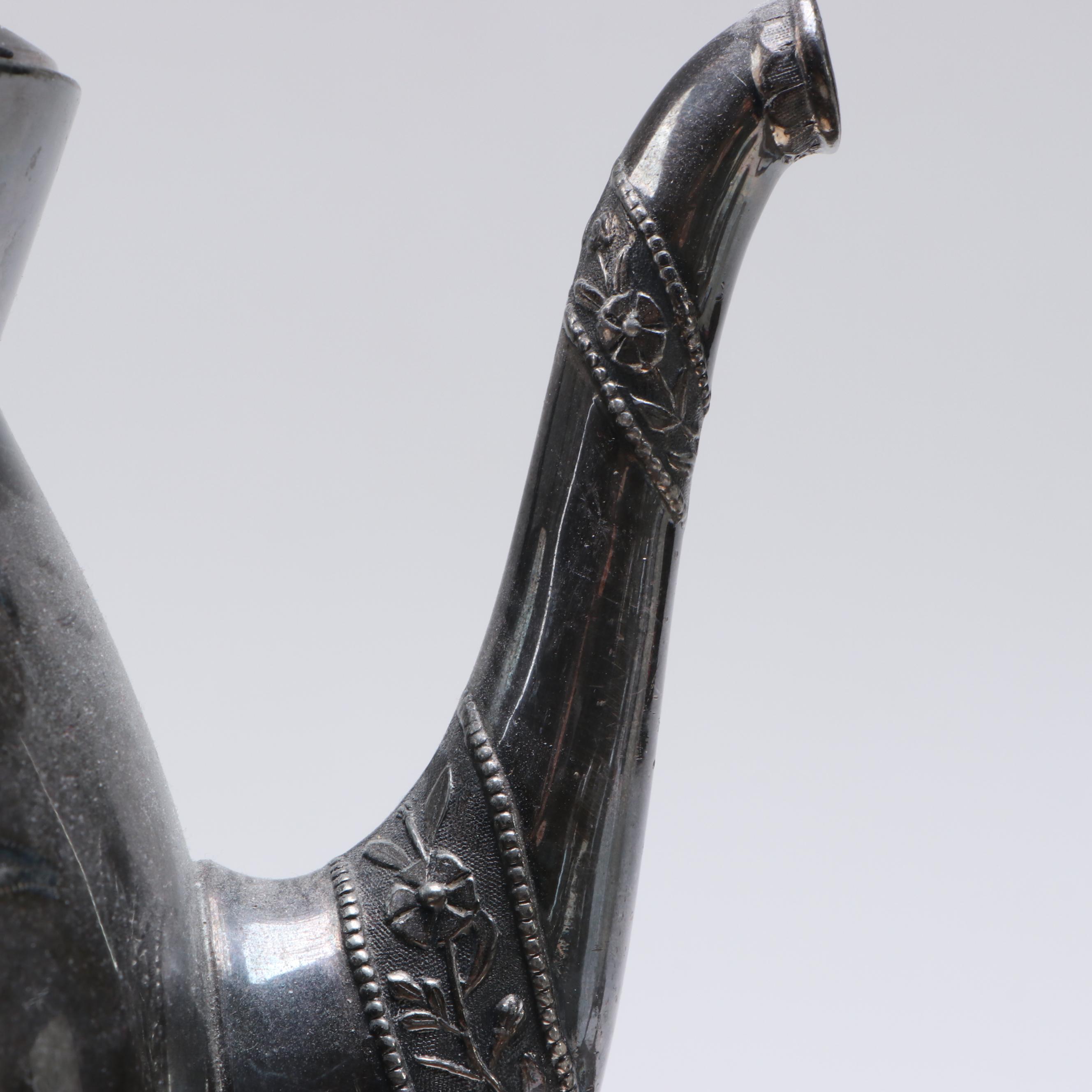 Wm. Rogers Silver Plate Tea Set with Handled Tray