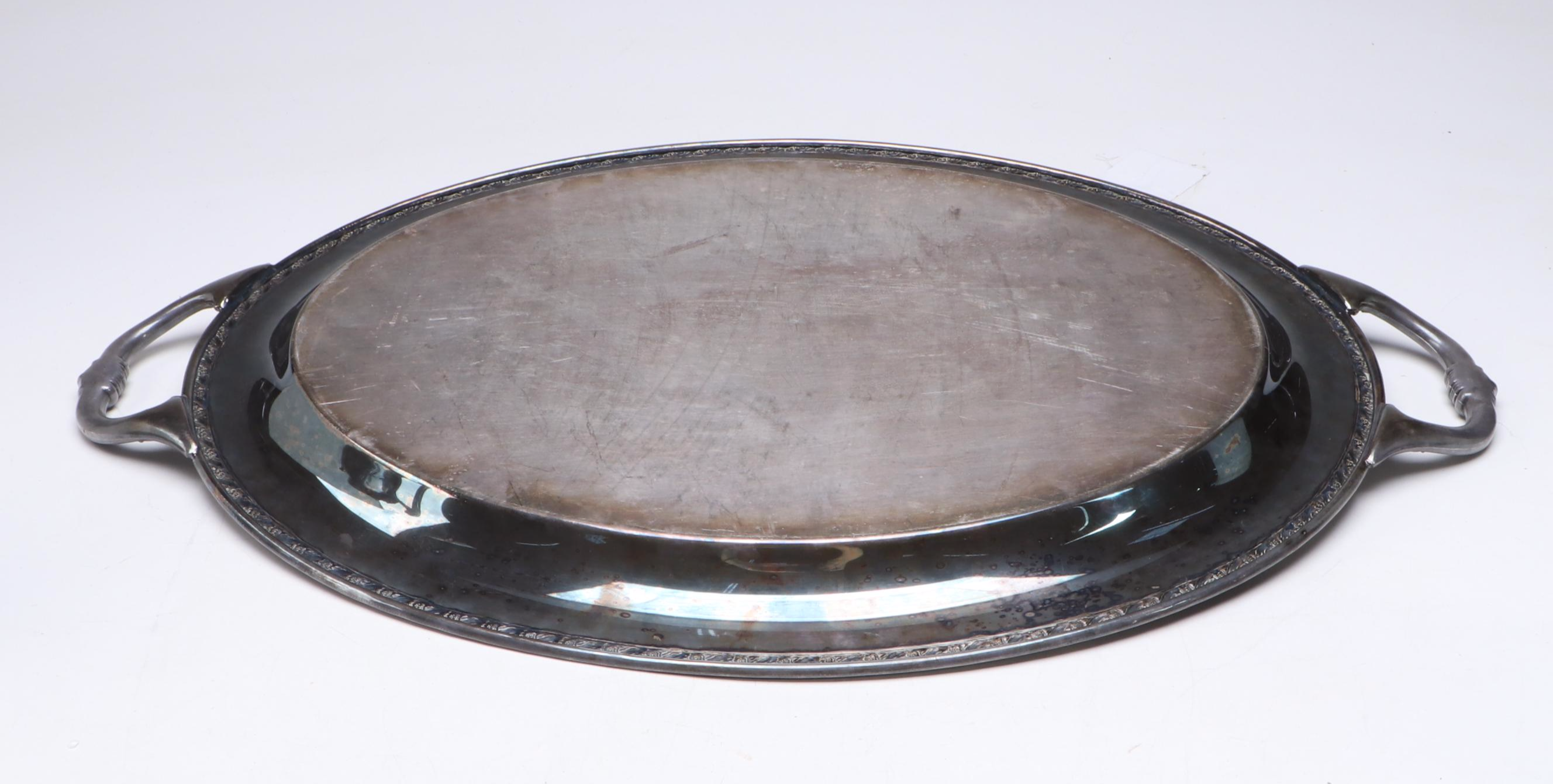 Wm. Rogers Silver Plate Tea Set with Handled Tray