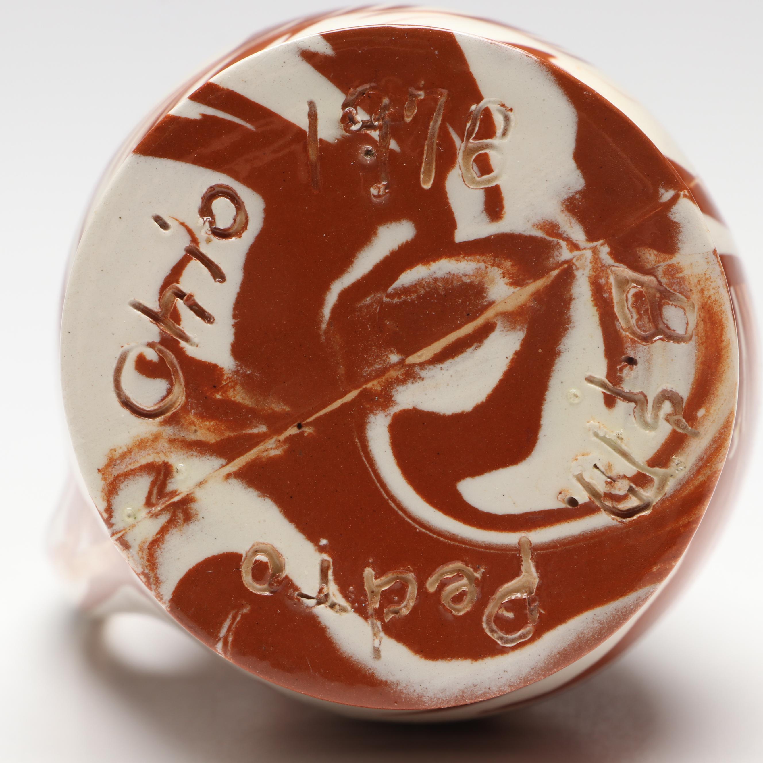 Ohio Made Swirl Glaze Ceramic Vases and Serveware, 1970s