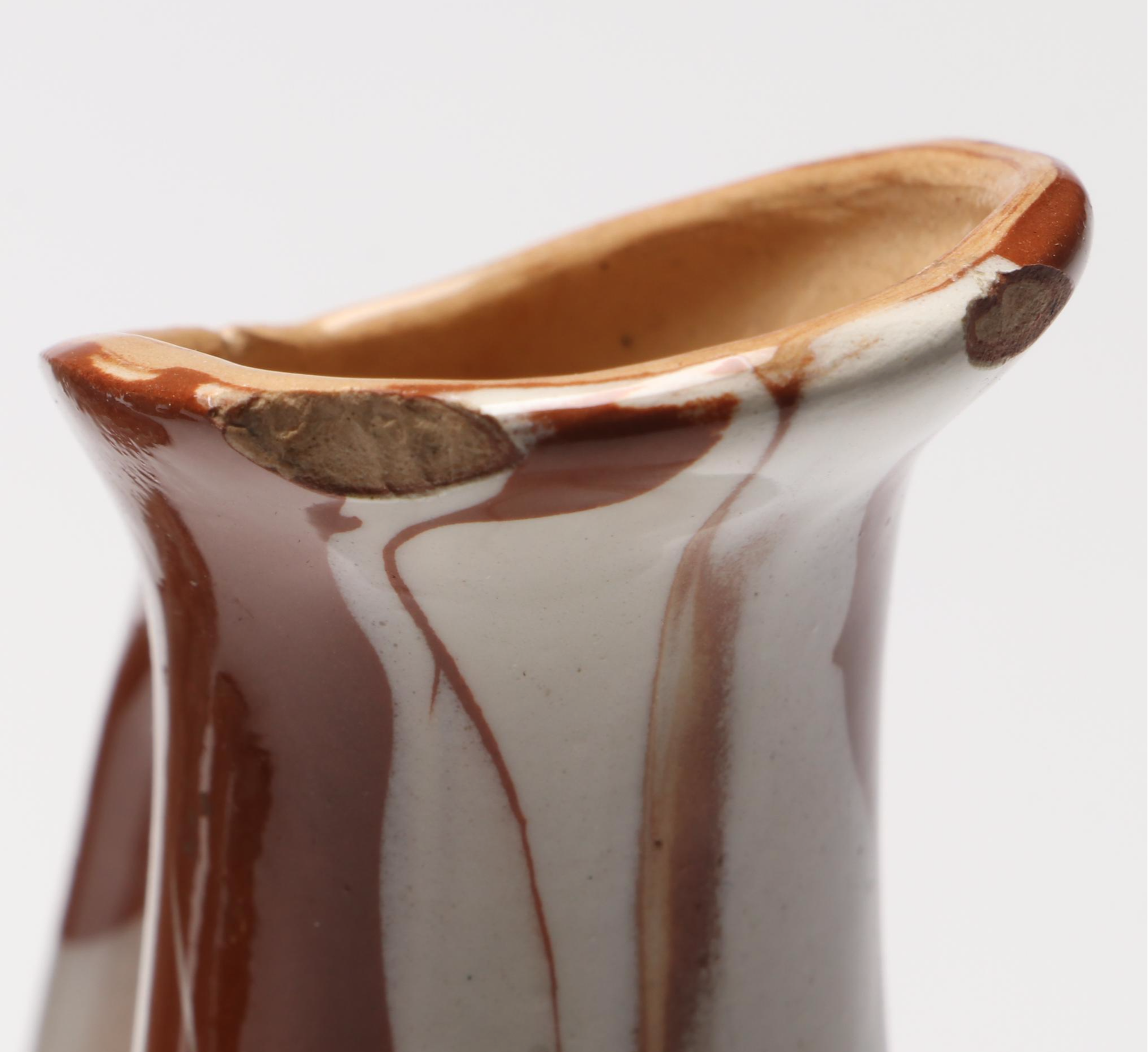 Ohio Made Swirl Glaze Ceramic Vases and Serveware, 1970s